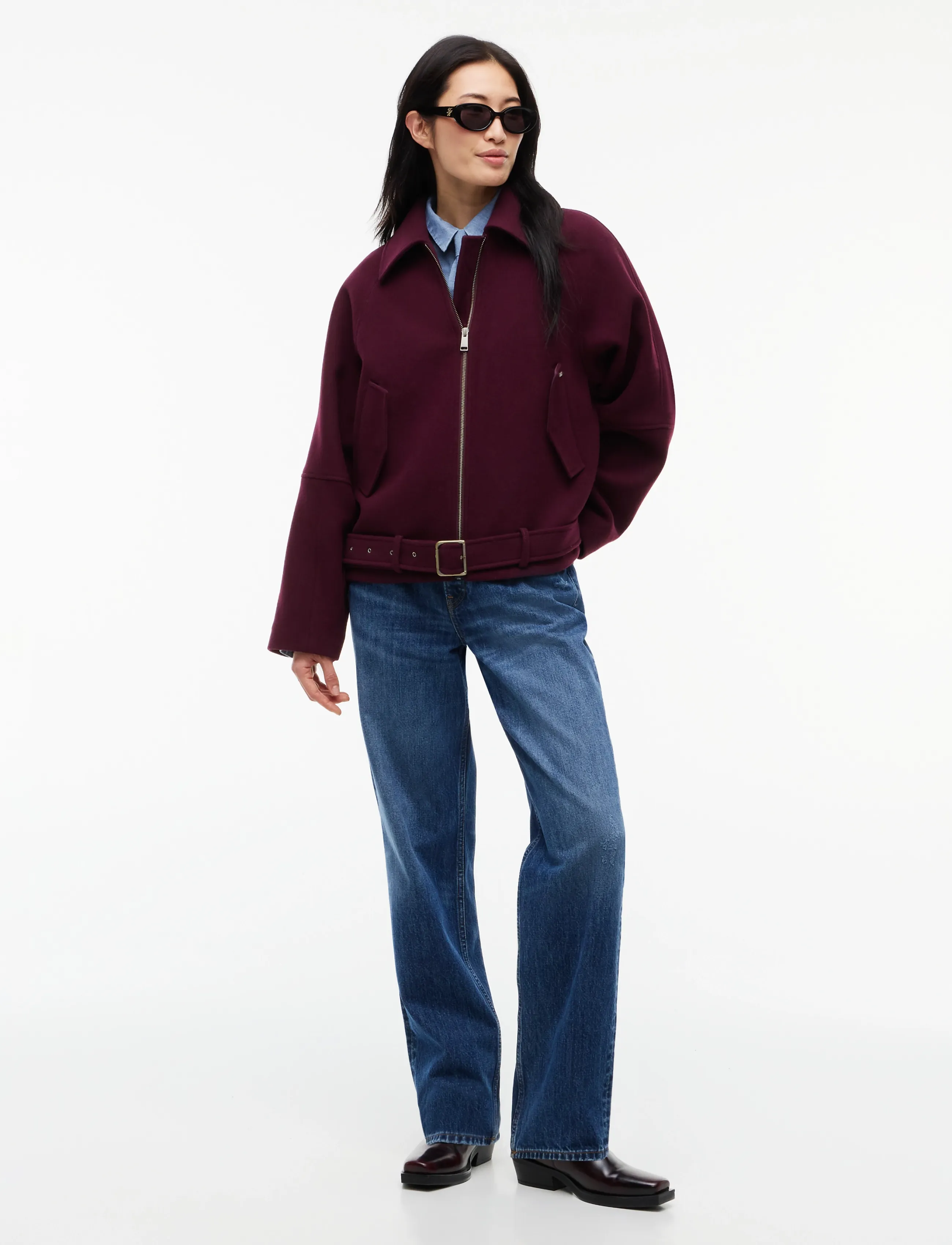 Tommy Jeans - TJW ZIP THRU WOOL JACKET - ulljackor - calypso berry - 4