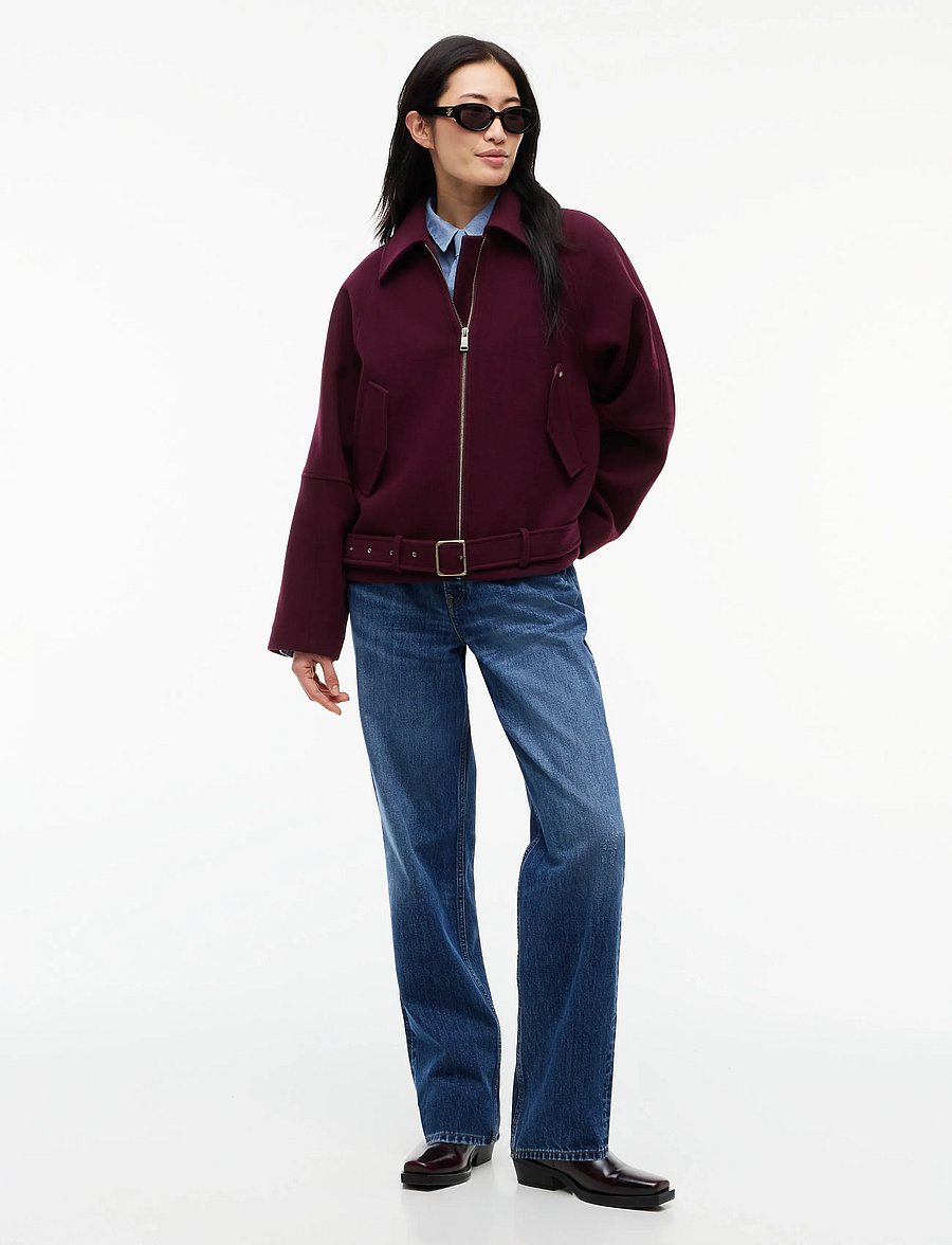 Tommy Jeans - TJW ZIP THRU WOOL JACKET - ulljackor - calypso berry - 4