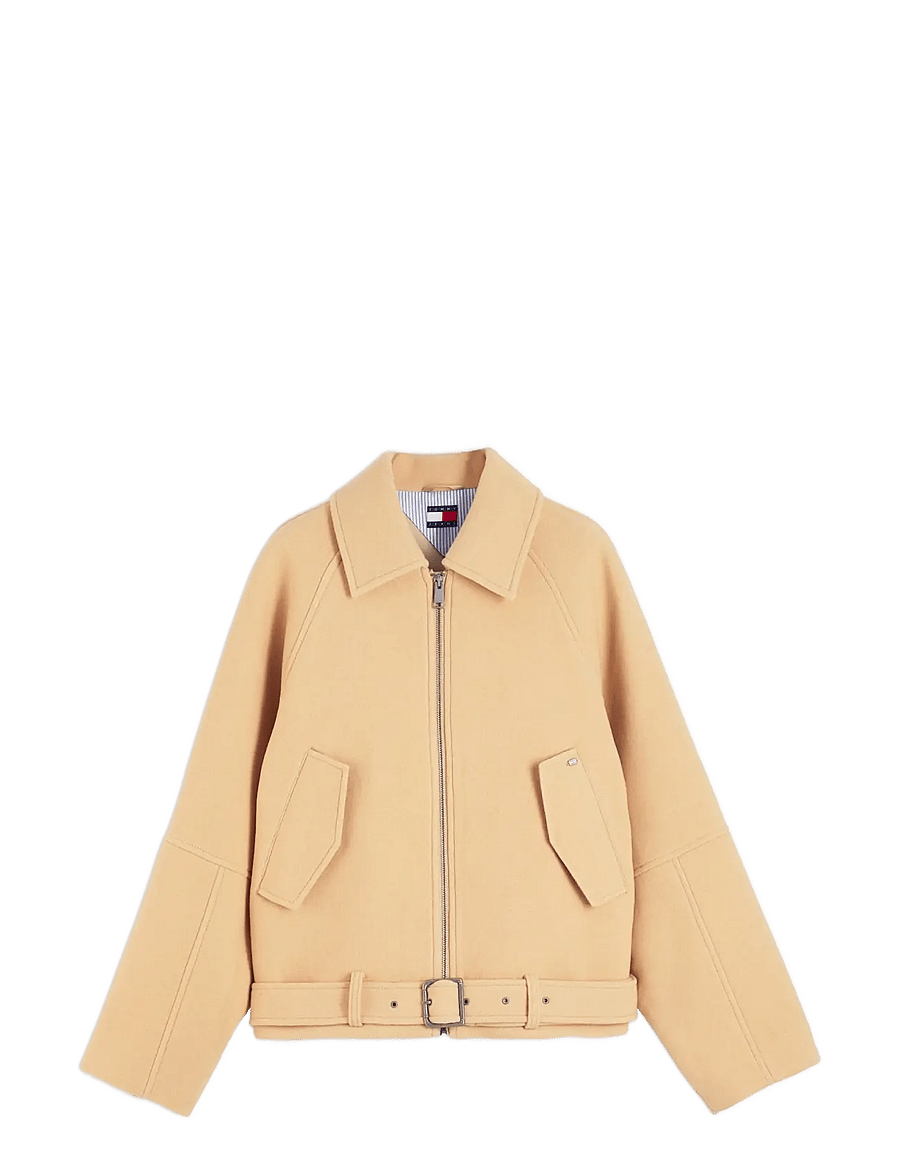 Tommy Jeans - TJW ZIP THRU WOOL JACKET - uldjakker - sunday pastry - 1