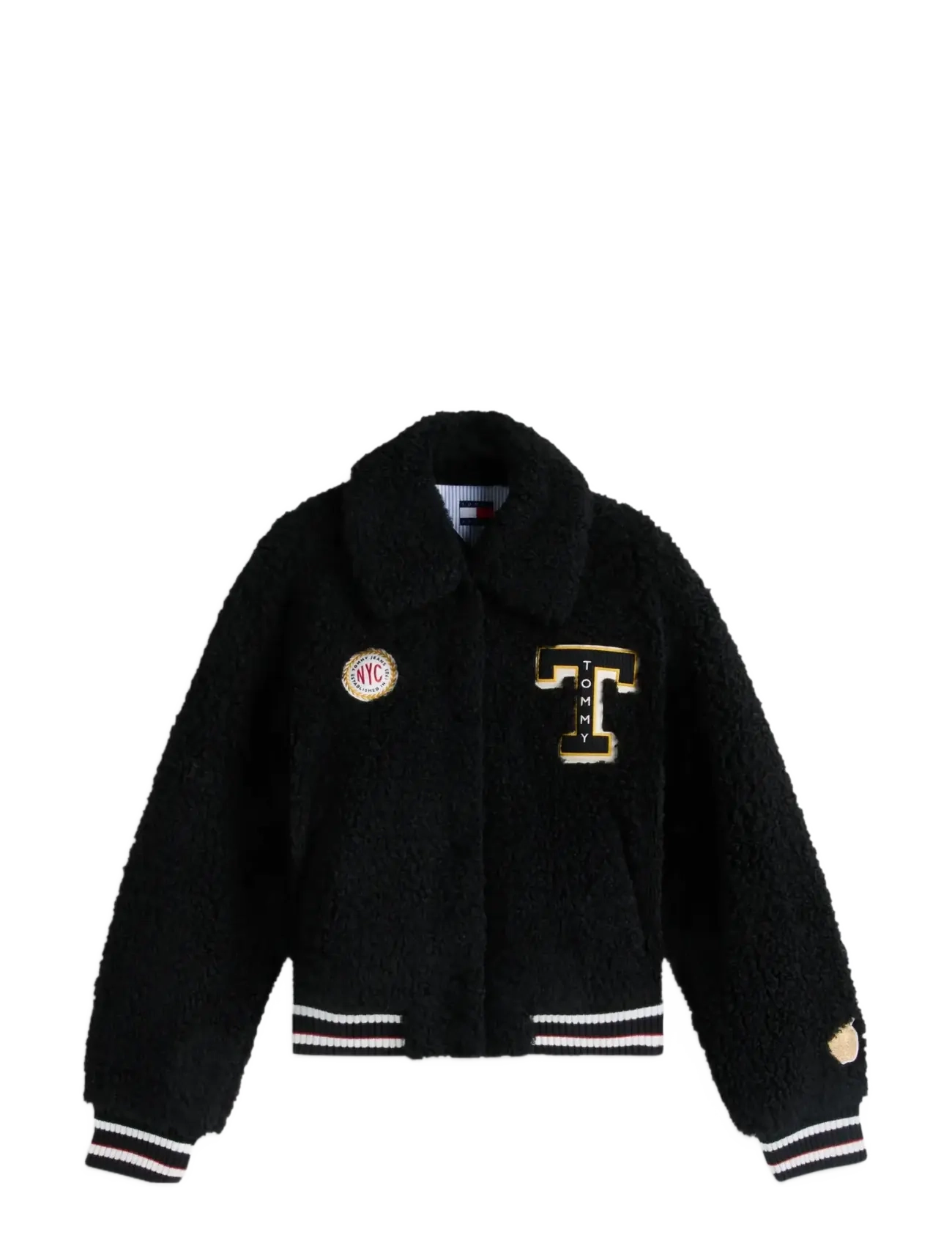 Tommy Jeans TJW TEXTURE VARSITY JACKET - Jackets - BLACK / black