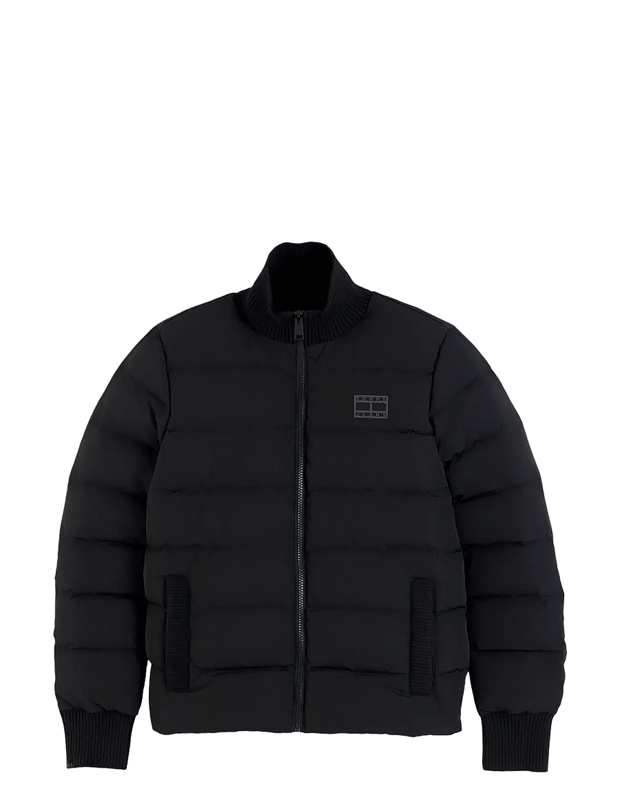 Tommy Jeans - TJW RIB SLIM PUFFER DOWN - vinterjakker - black - 1