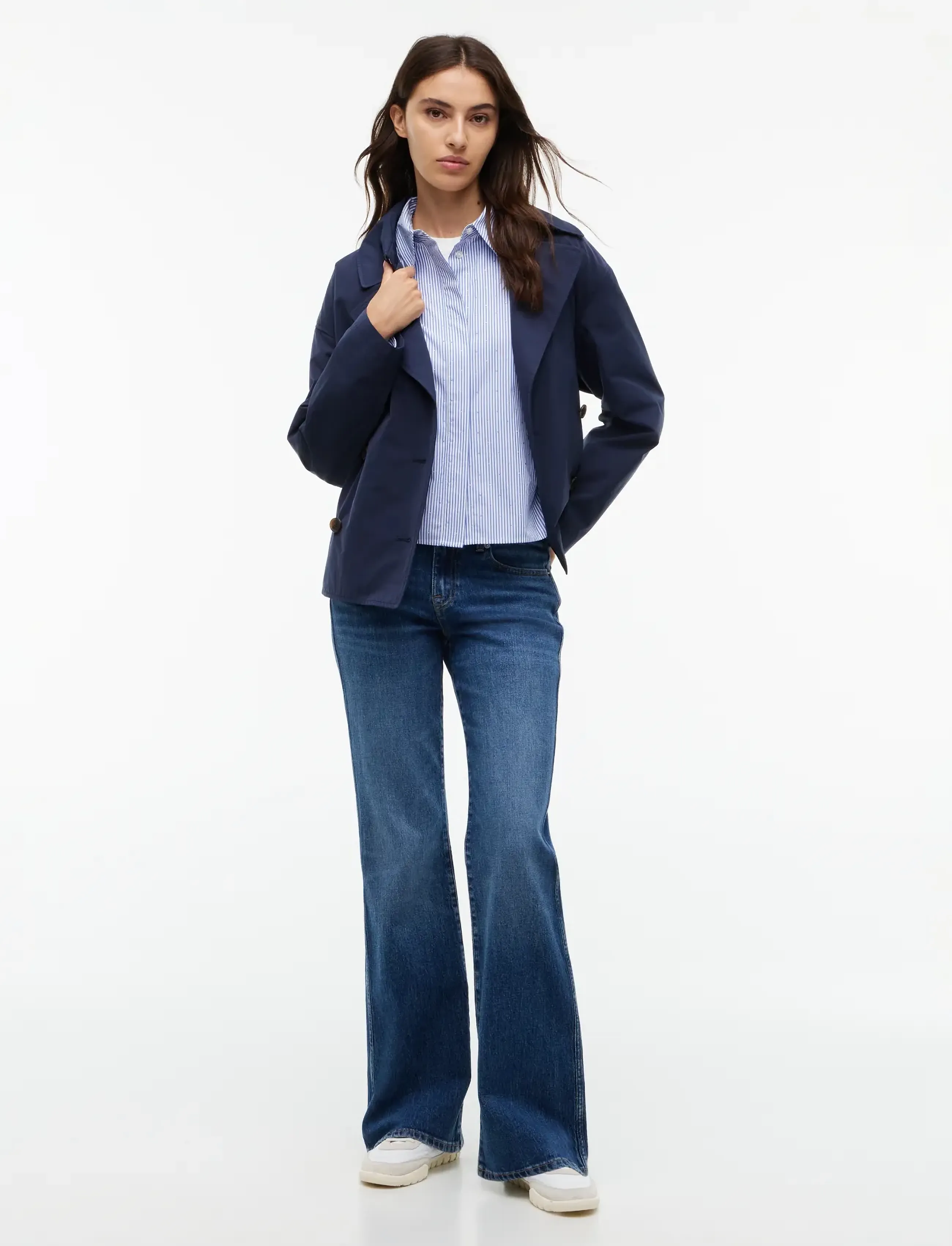 Tommy Jeans - TJW BLING CROP SHIRT - bling blue stripe - 4
