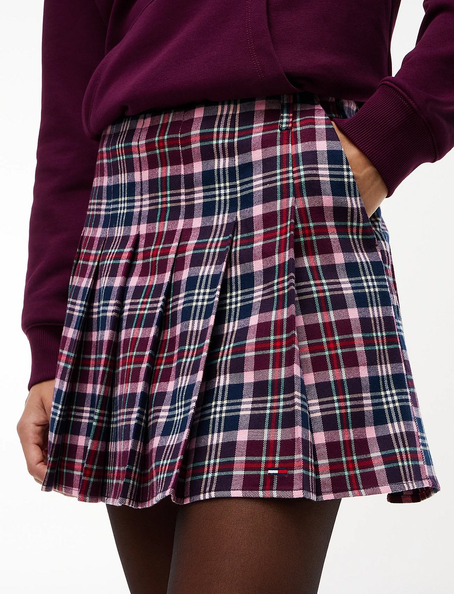 Tommy Jeans - TJW PLEATED SKIRT - plisseeritud seelikud - multi check - 4