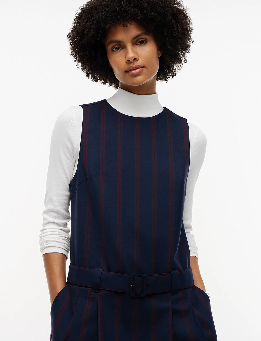 Tommy Jeans - TJW STRIPE MINI PLEATED DRESS - korte kjoler - dark blue stripe - 2