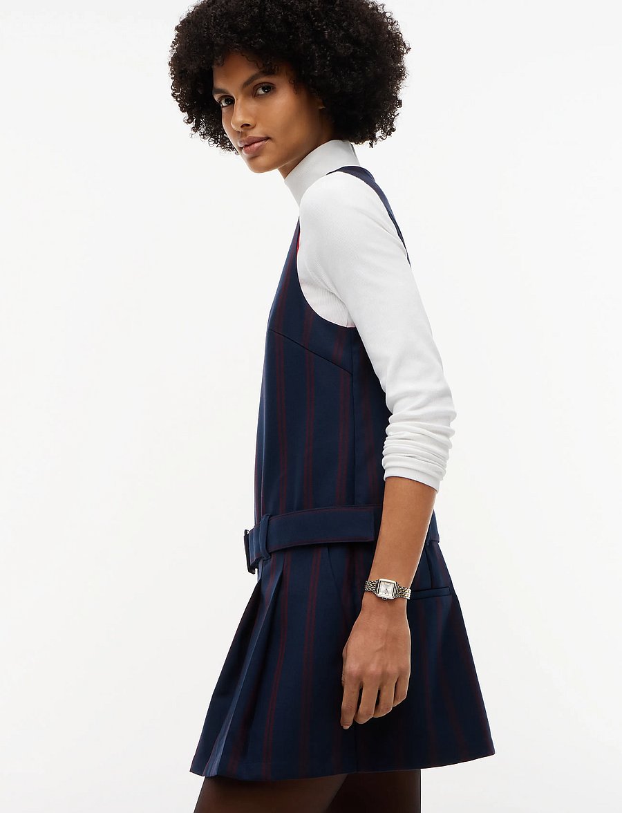Tommy Jeans - TJW STRIPE MINI PLEATED DRESS - korte kjoler - dark blue stripe - 3