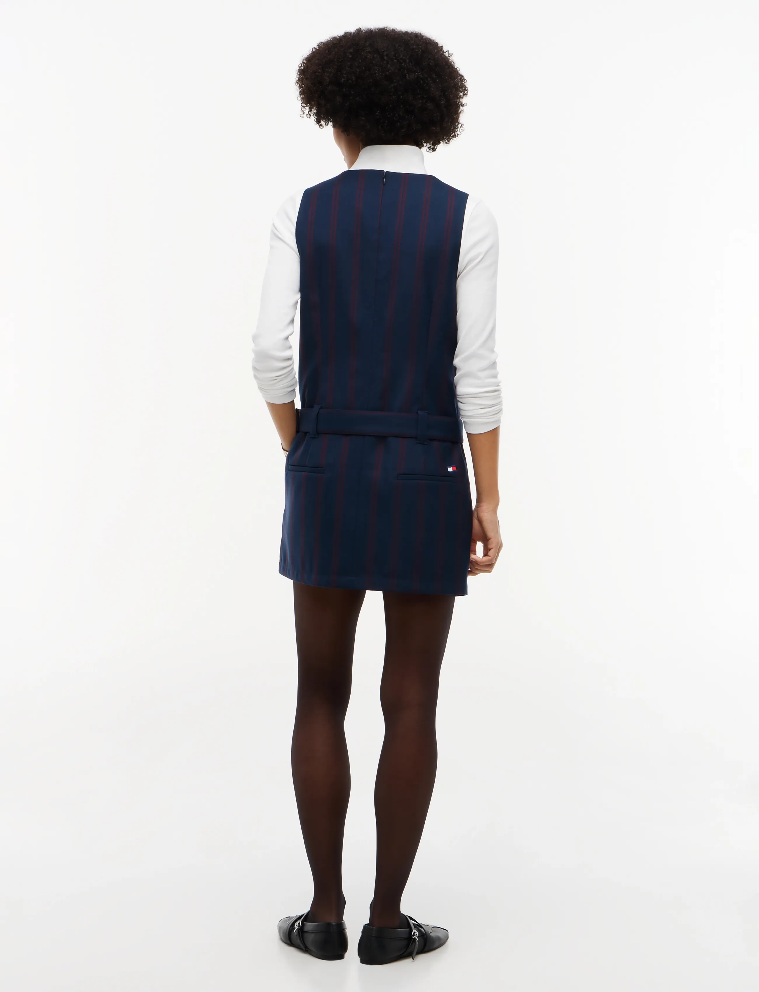 Tommy Jeans - TJW STRIPE MINI PLEATED DRESS - dark blue   stripe - 4