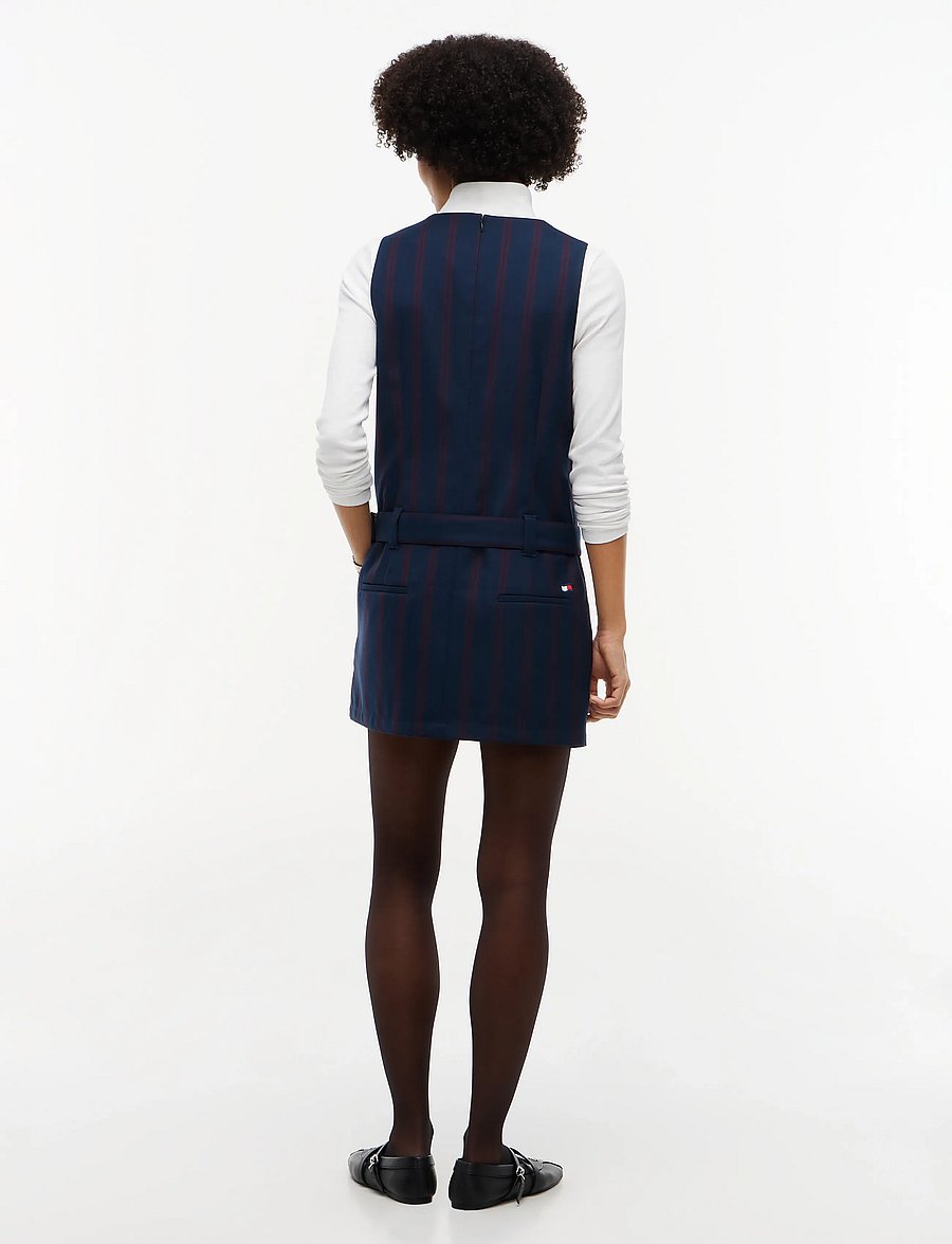 Tommy Jeans - TJW STRIPE MINI PLEATED DRESS - korte kjoler - dark blue stripe - 4
