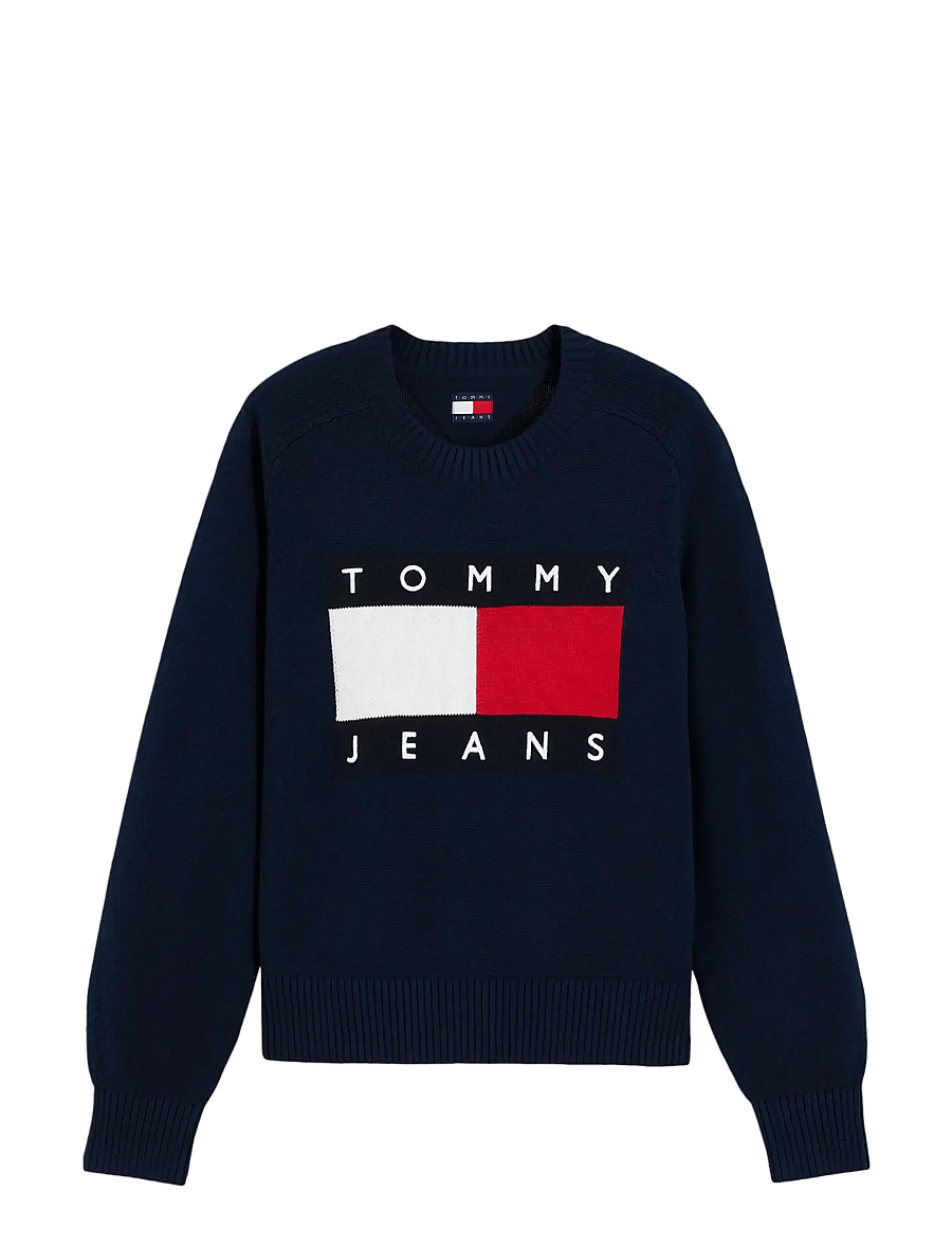 Tommy Jeans - TJW FLAG SWEATER EXT - kampsunid - dark blue - 1