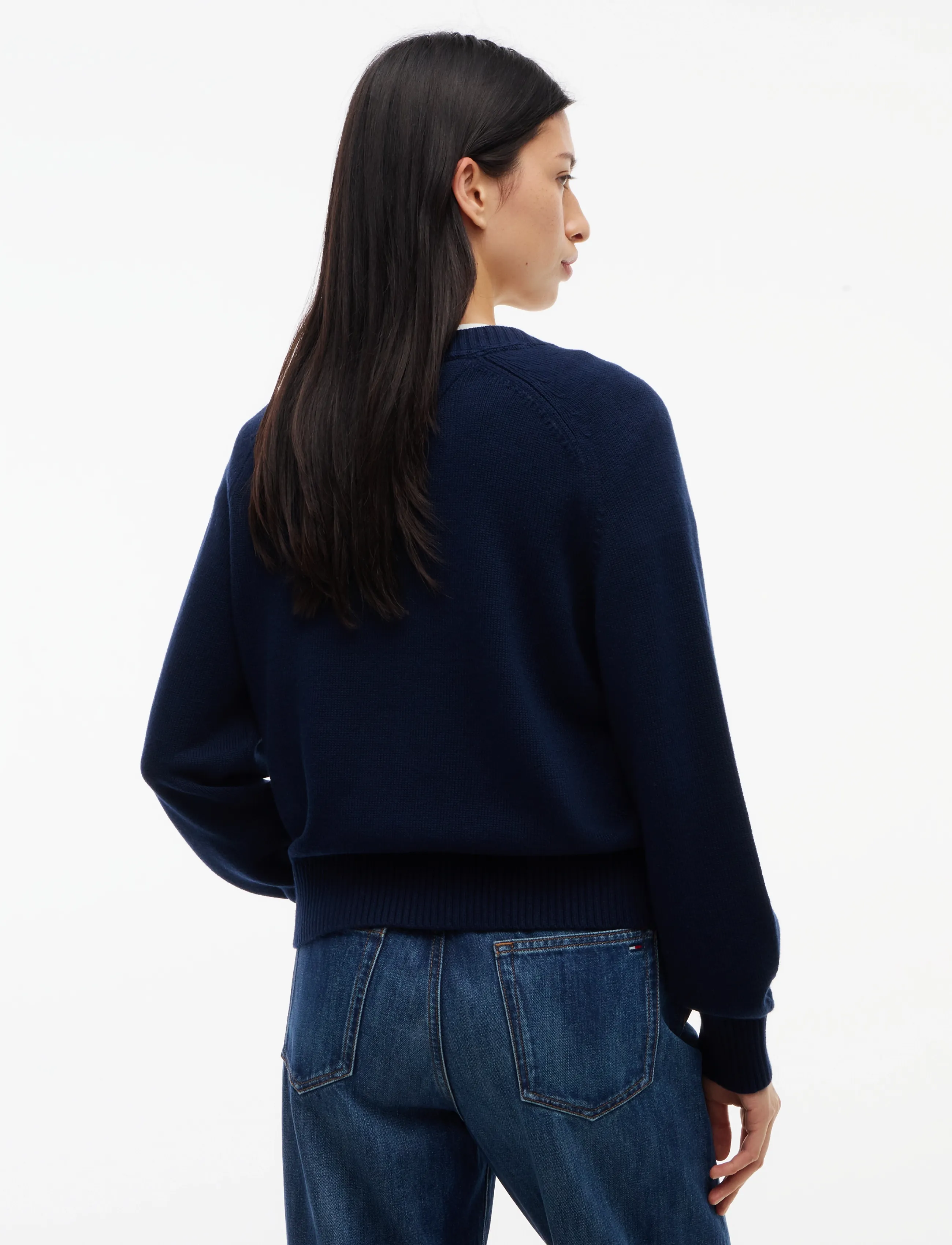 Tommy Jeans - TJW FLAG SWEATER EXT - kampsunid - dark blue - 2