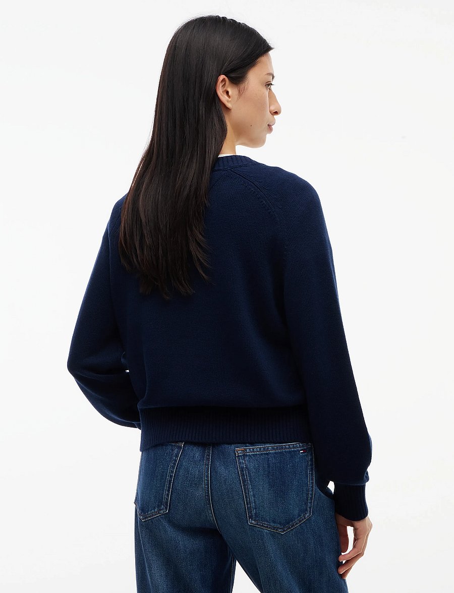 Tommy Jeans - TJW FLAG SWEATER EXT - kampsunid - dark blue - 2