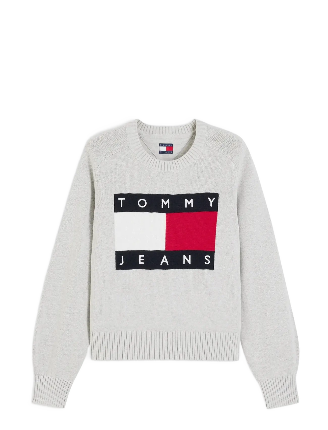Tommy Jeans TJW FLAG SWEATER EXT - Jumpers - ICE GREY HEATHER / grey