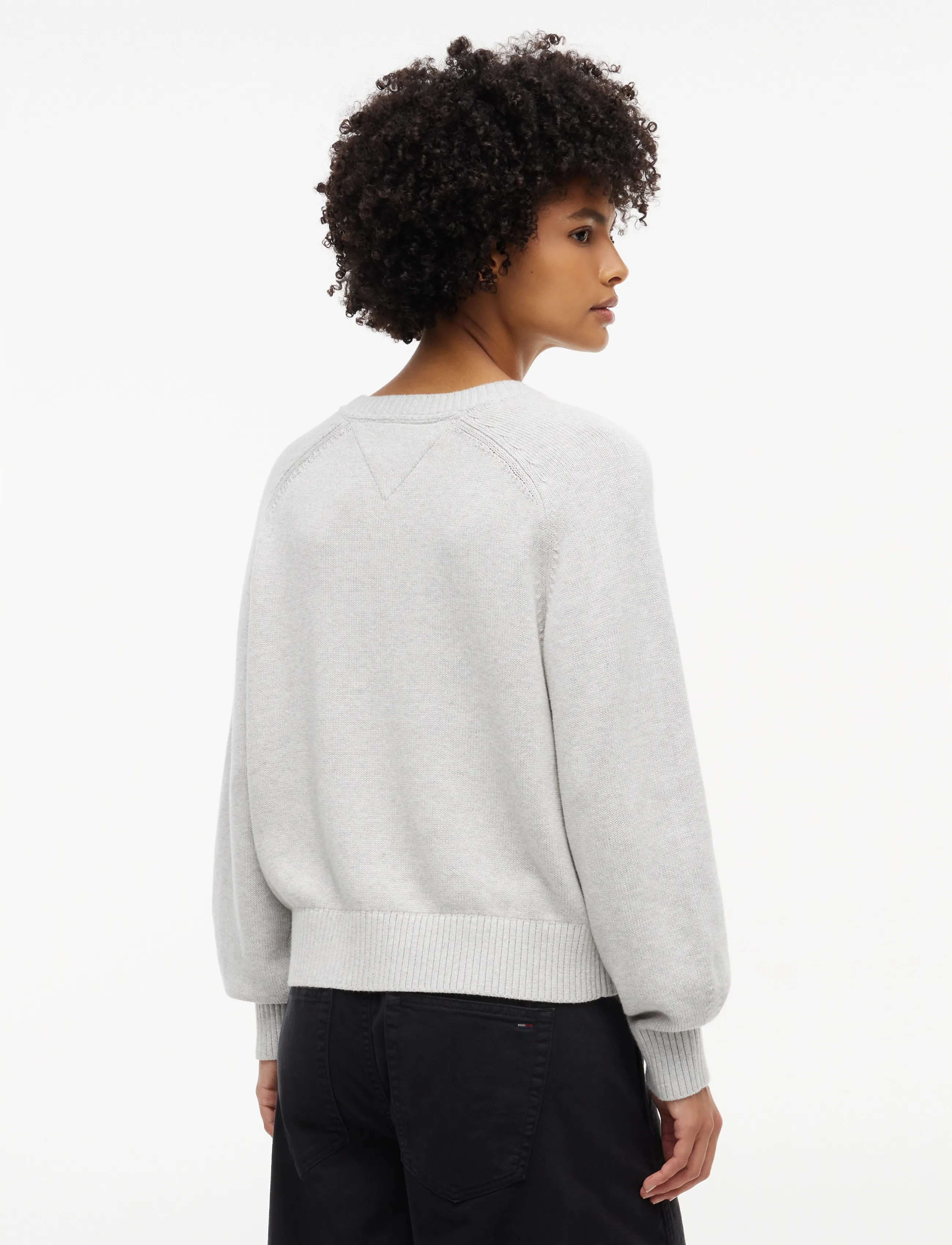 Tommy Jeans - TJW FLAG SWEATER EXT - jumpers - ice grey heather - 2