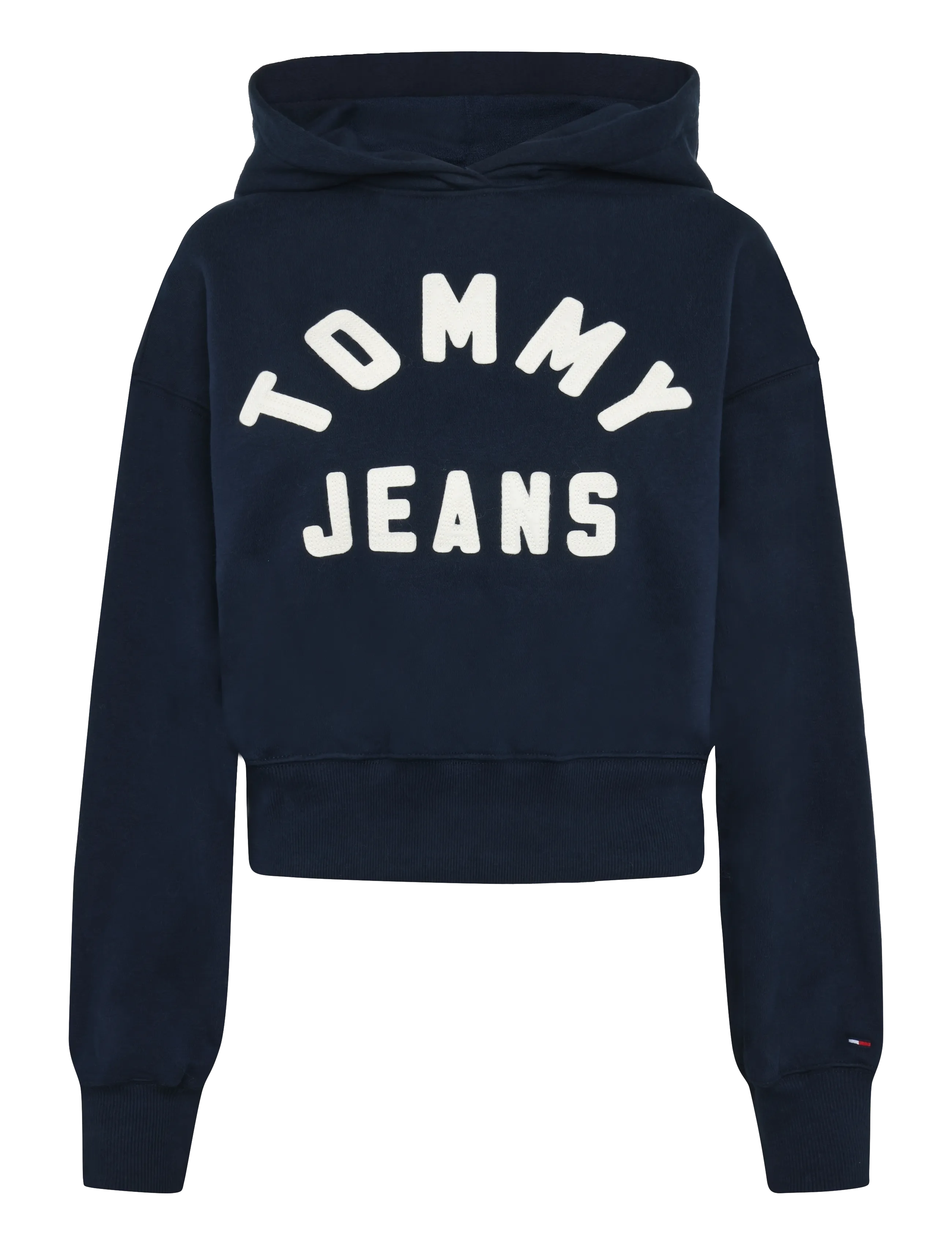 Tommy Jeans TJW OVS SH TOMMY ARCH HOODIE - T-Shirts & Tops - DARK BLUE / navy