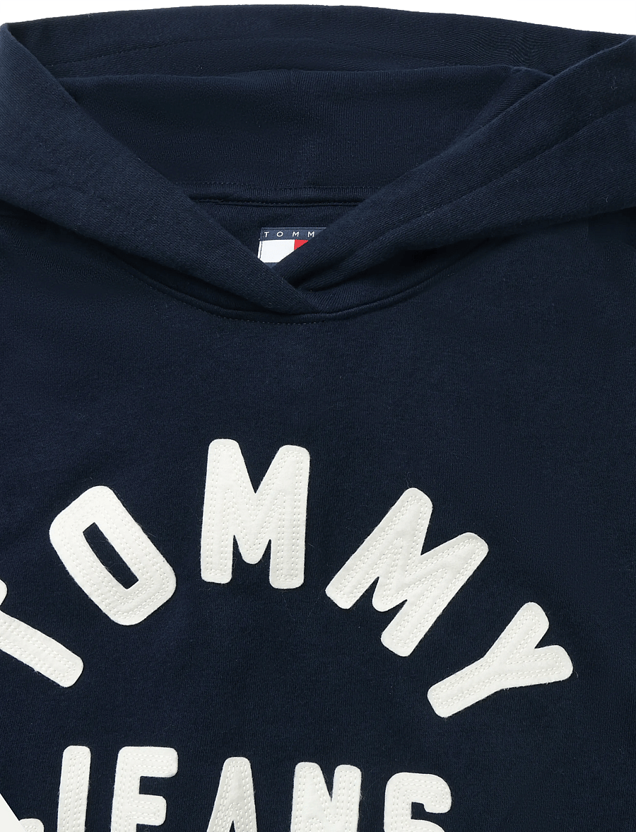 Tommy Jeans - TJW OVS SH TOMMY ARCH HOODIE - crop tops - dark blue - 2