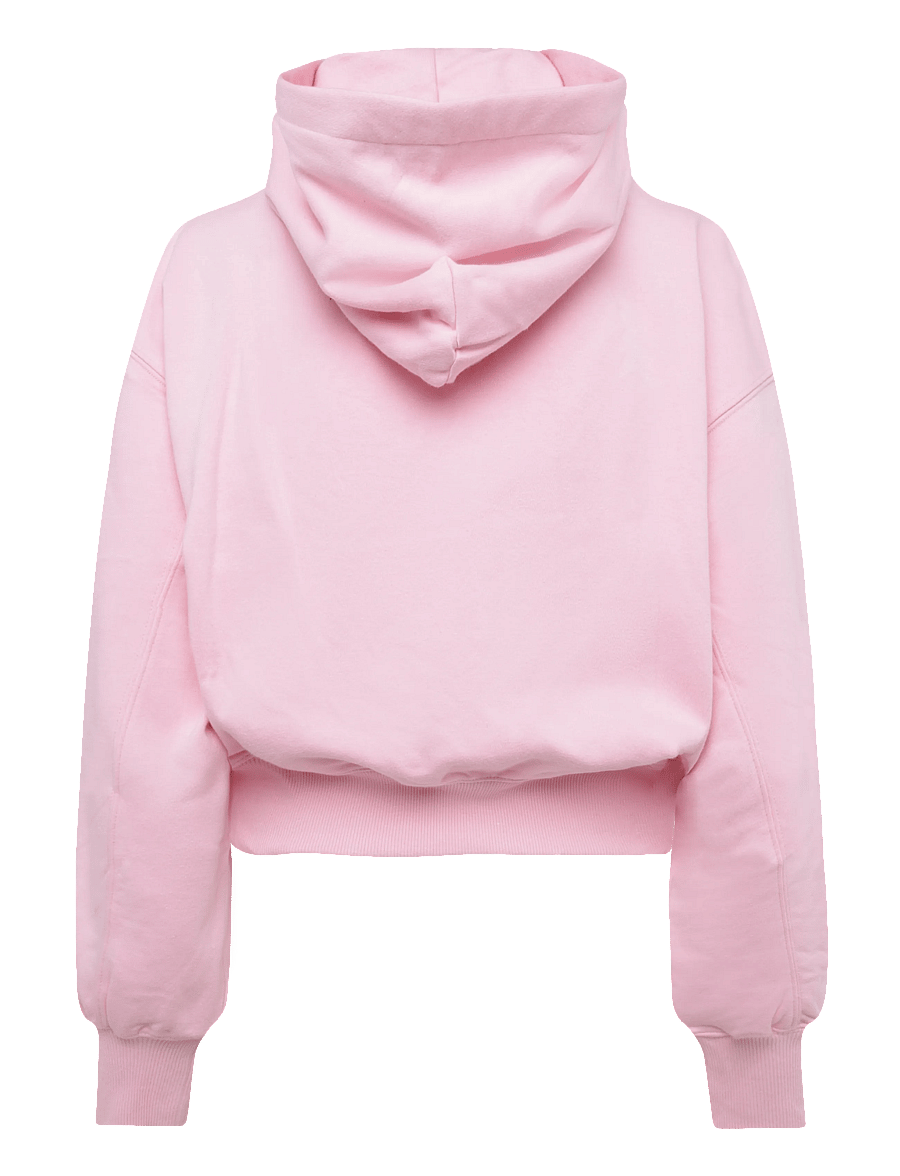 Tommy Jeans - TJW OVS SH TOMMY ARCH HOODIE - lühikesed topid - pink sugar - 1