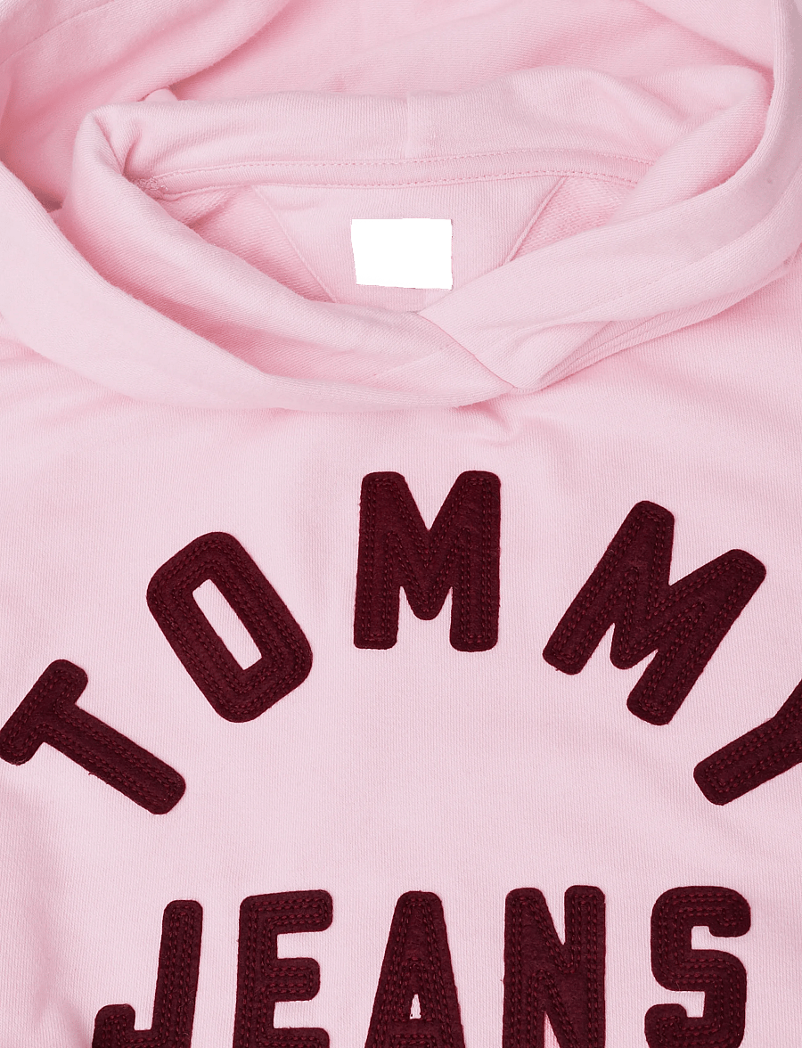 Tommy Jeans - TJW OVS SH TOMMY ARCH HOODIE - lühikesed topid - pink sugar - 2
