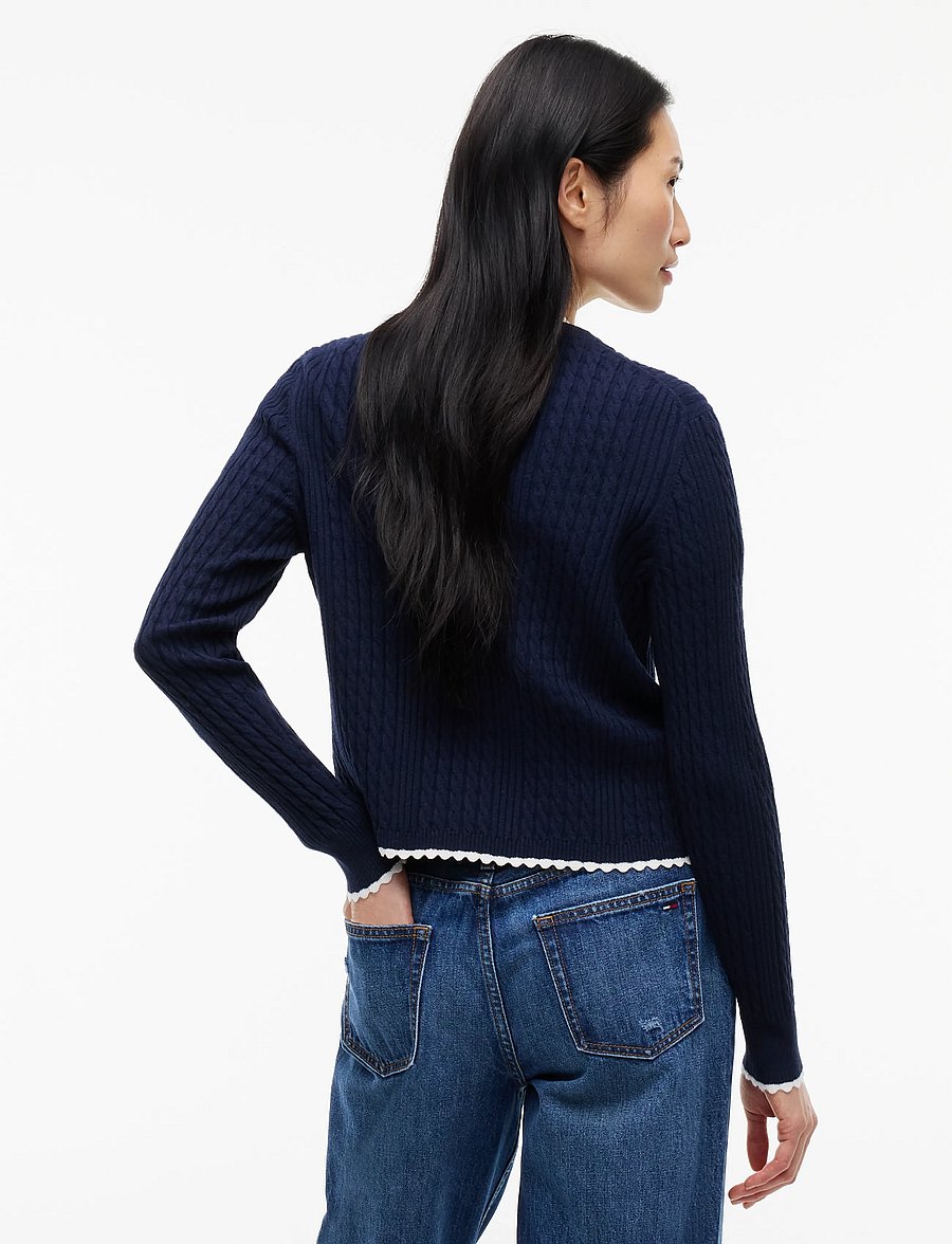 Tommy Jeans - TJW CABLE CREW NECK CARDIGAN EXT - koftor - dark blue - 2