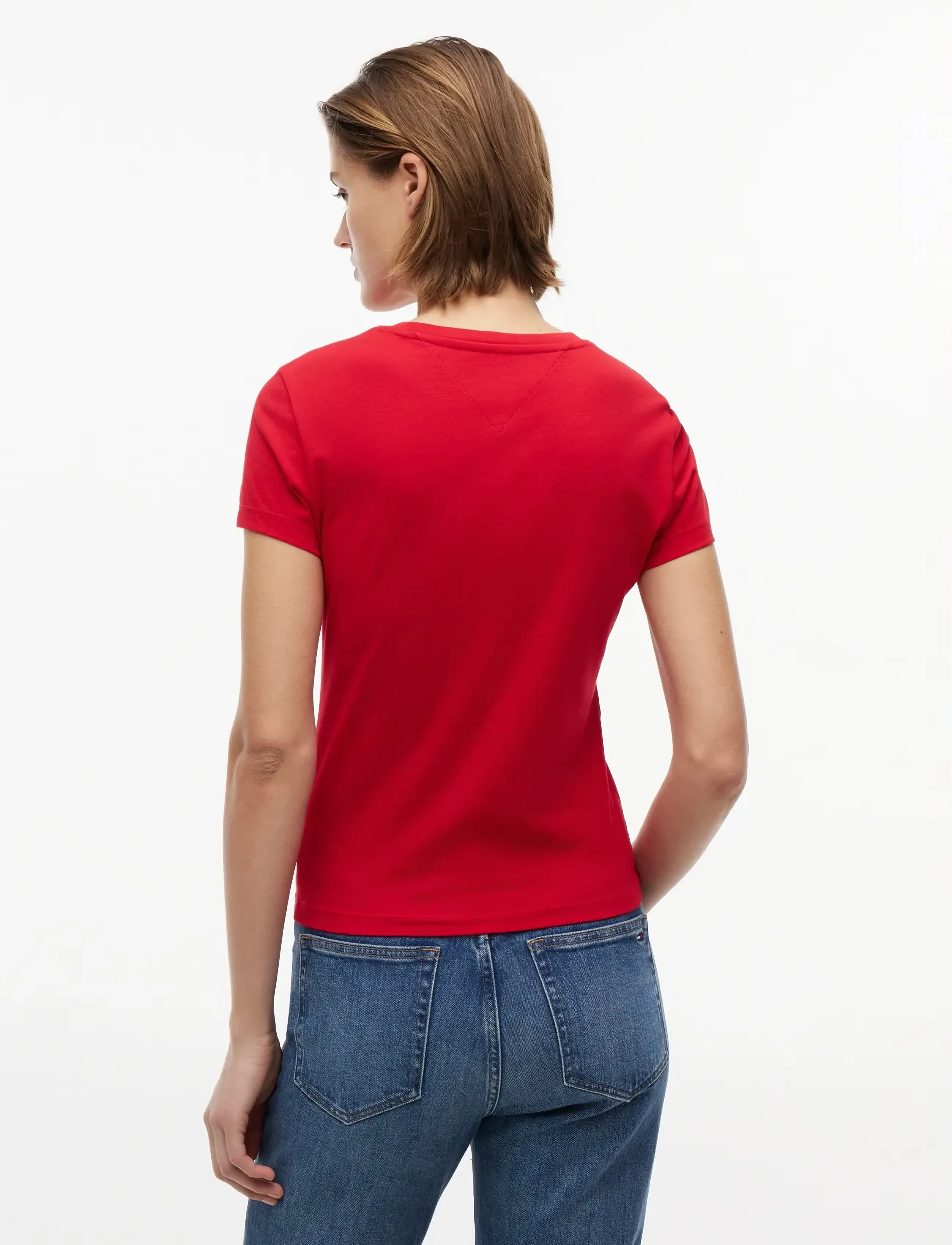 Tommy Jeans - TJW SLIM ESS LOGO 1 SS TEE EXT - t-shirts - amaryllis red - 2