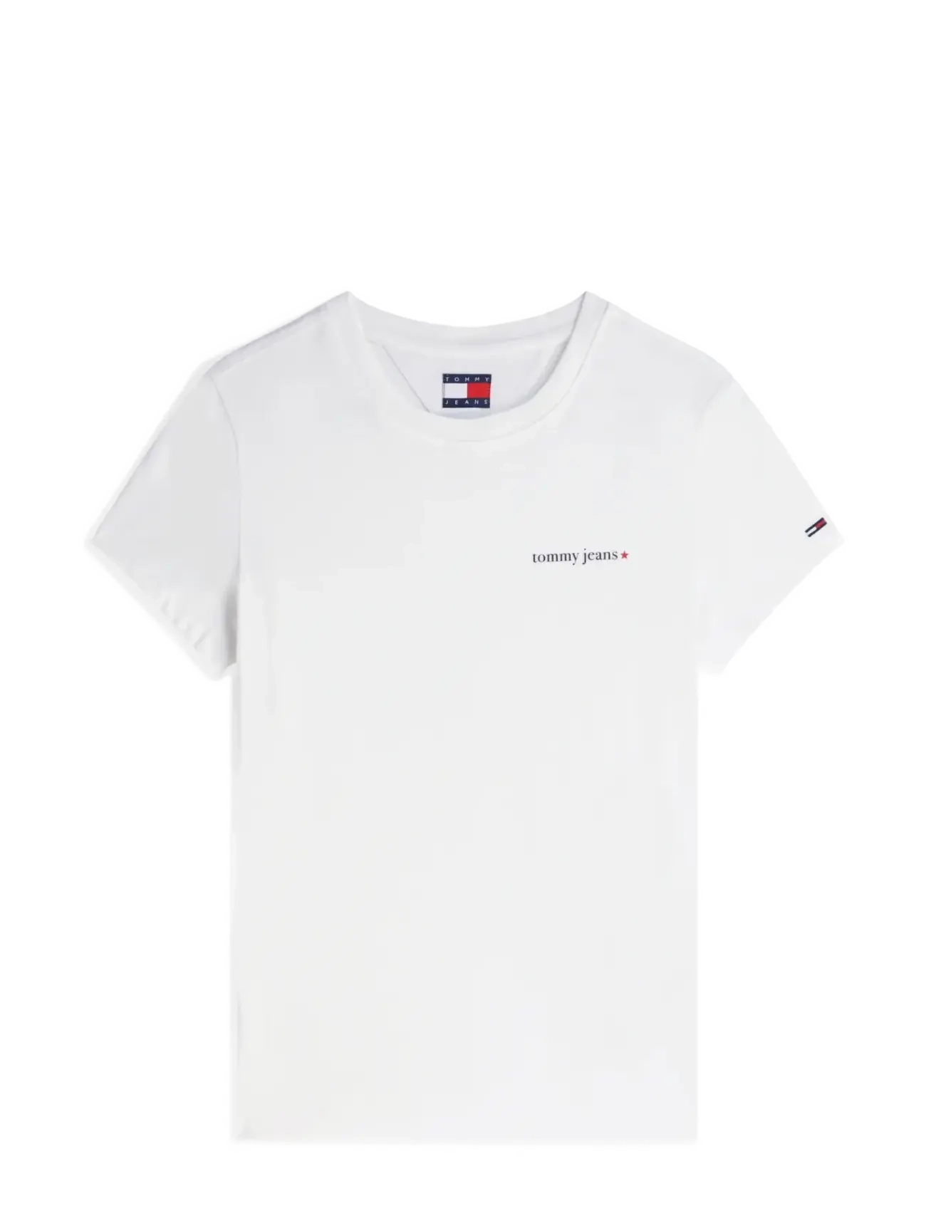 Tommy Jeans TJW SLIM ESS LOGO 1 SS TEE EXT - Clothing - ECRU / white