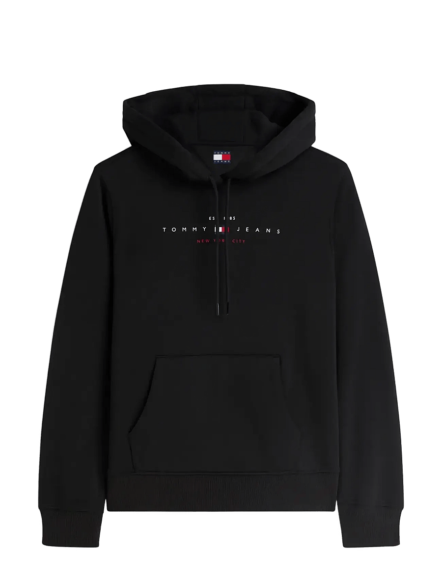 Tommy Jeans - TJW REG US LINEAR HOODIE - kapuzenpullover - black - 1
