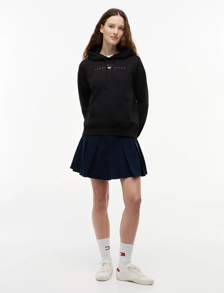 Tommy Jeans - TJW REG US LINEAR HOODIE - kapuzenpullover - black - 4