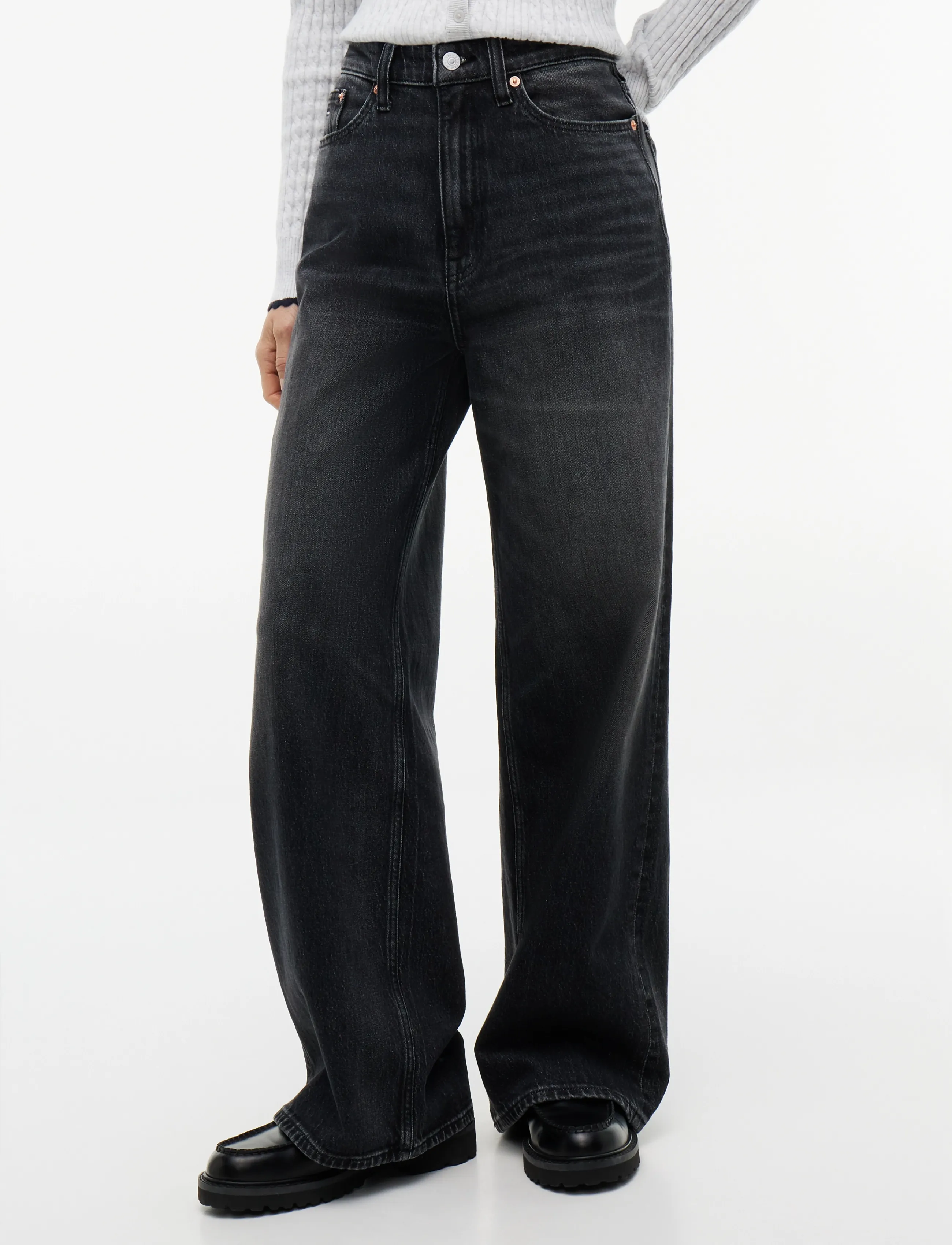 Tommy Jeans CLAIRE HIGH RISE WIDE DJ0187 - Jeans - DENIM BLACK / black