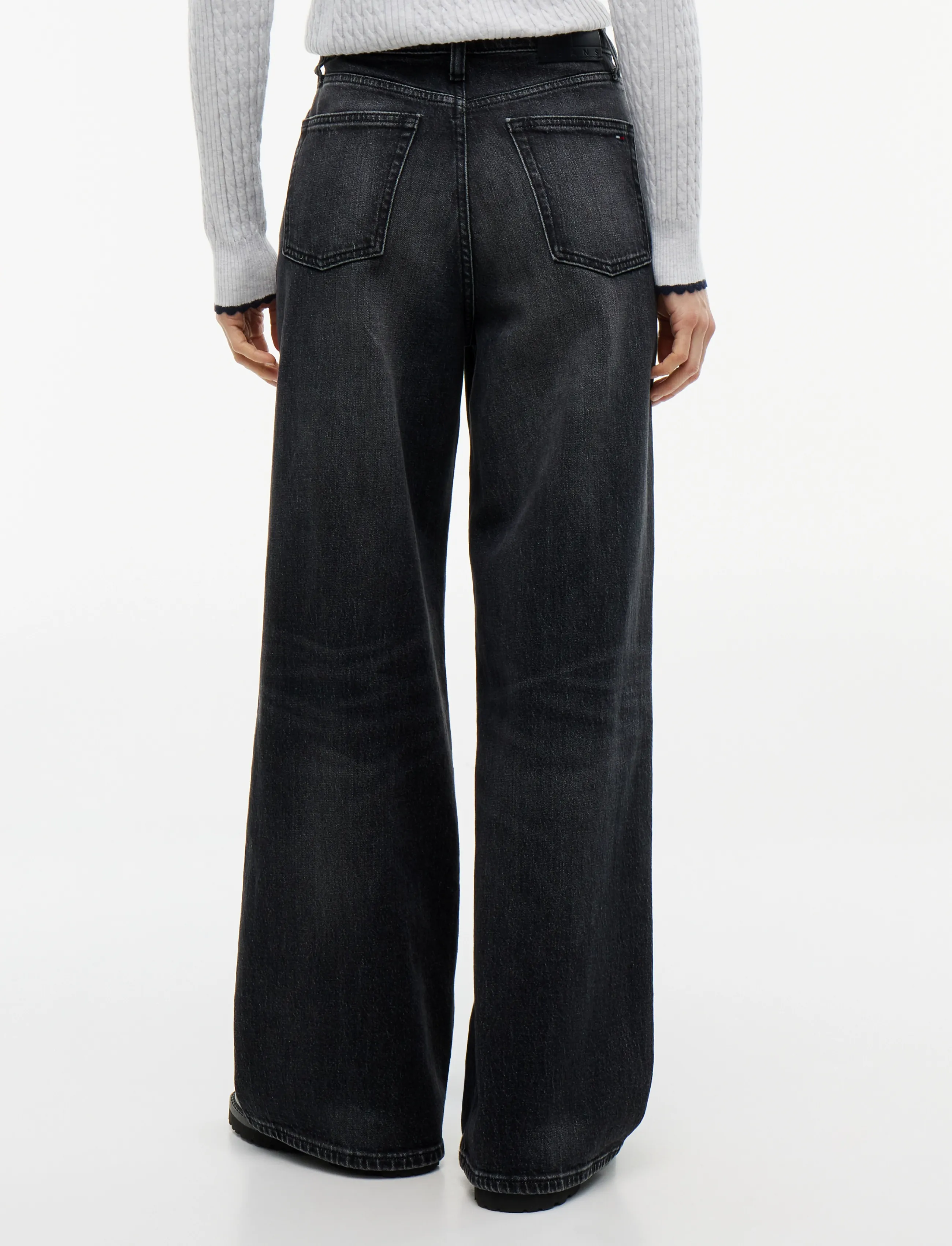 Tommy Jeans - CLAIRE HIGH RISE WIDE DJ0187 - wide leg jeans - denim black - 3