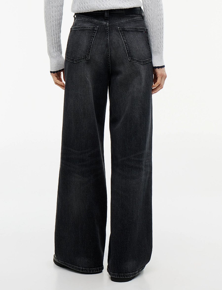 Tommy Jeans - CLAIRE HIGH RISE WIDE DJ0187 - wide leg jeans - denim black - 3