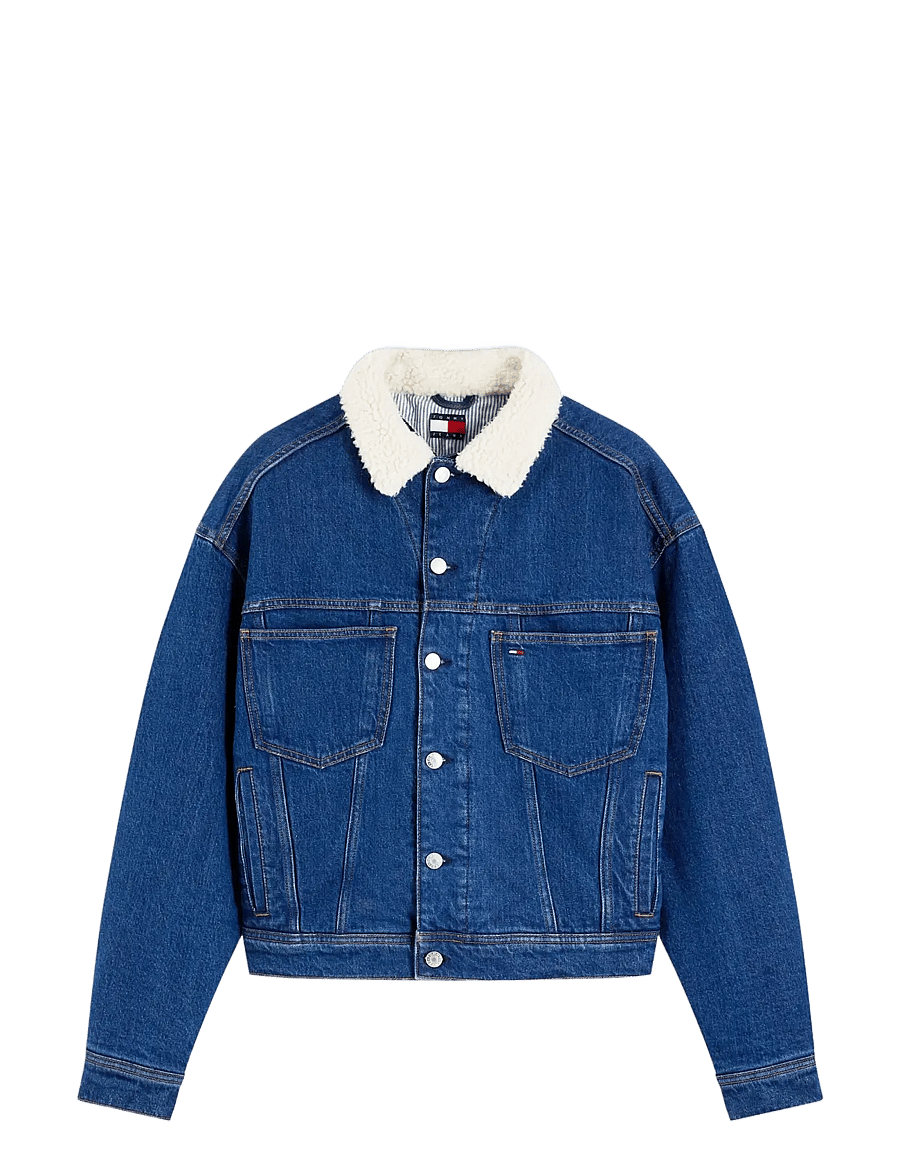 Tommy Jeans - ARCHIVE TEDDY TRUCKER AI4159 - teksatagid - denim blue black - 1