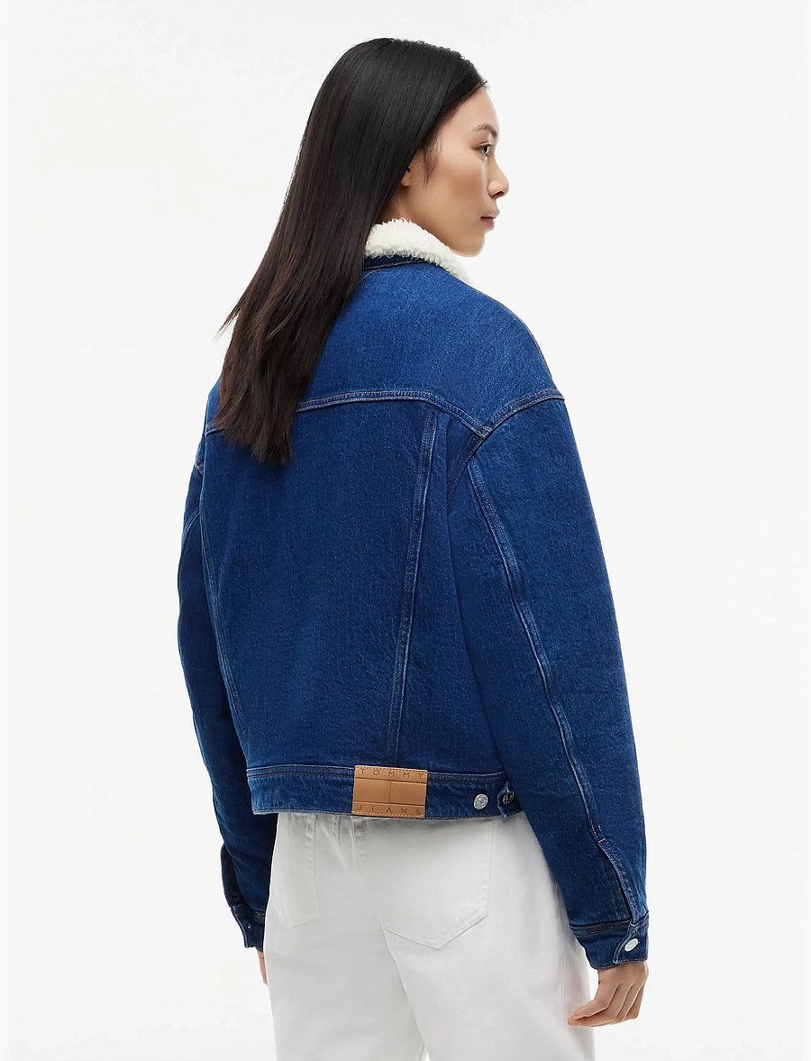Tommy Jeans - ARCHIVE TEDDY TRUCKER AI4159 - teksatagid - denim blue black - 2