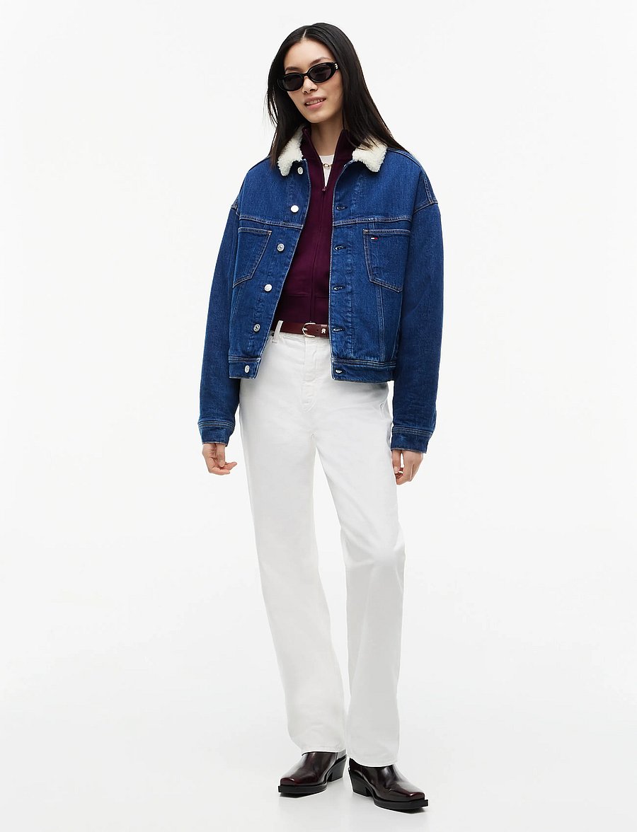 Tommy Jeans - ARCHIVE TEDDY TRUCKER AI4159 - teksatagid - denim blue black - 4