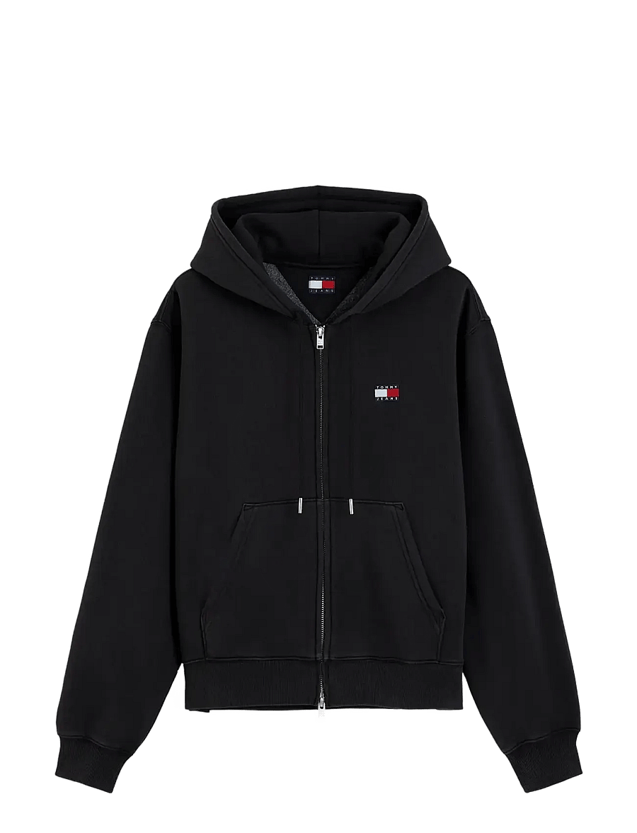 Tommy Jeans - TJW BADGE ZIP THROUGH EXT - light jackets - black - 1