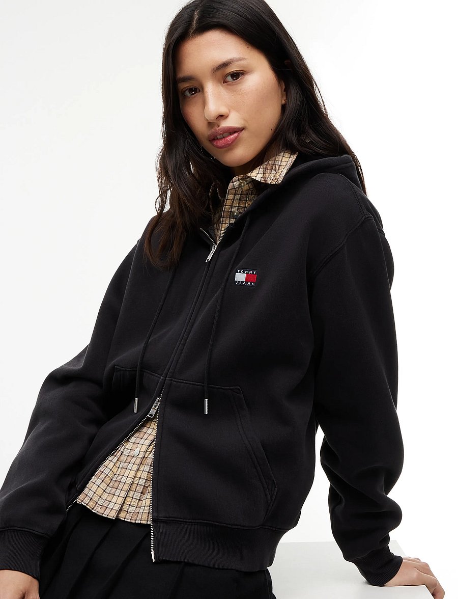 Tommy Jeans - TJW BADGE ZIP THROUGH EXT - light jackets - black - 3