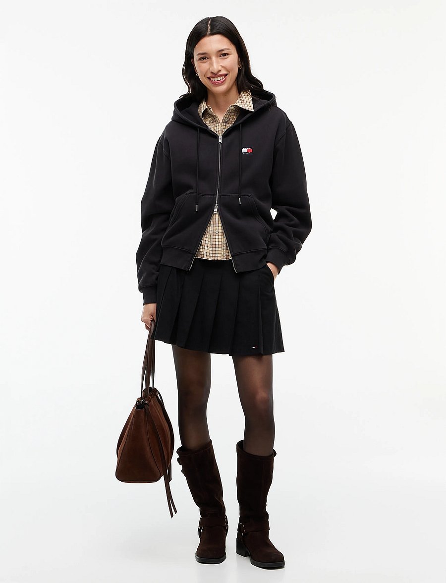 Tommy Jeans - TJW BADGE ZIP THROUGH EXT - light jackets - black - 4