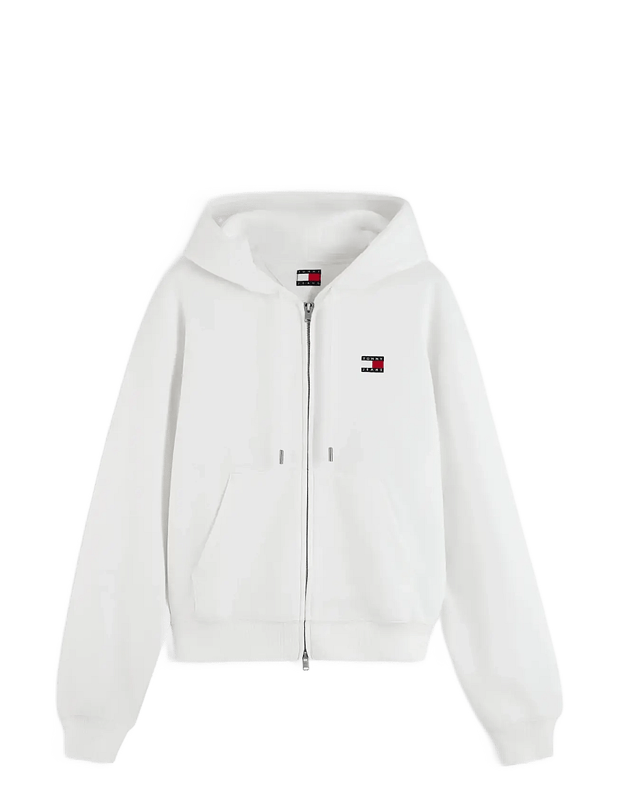 Tommy Jeans - TJW BADGE ZIP THROUGH EXT - leichte jacken - ecru - 1