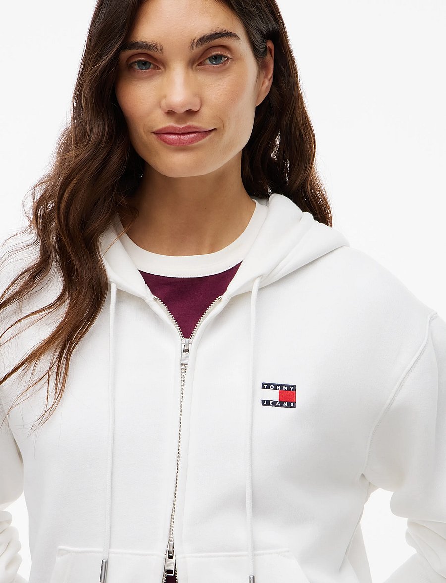 Tommy Jeans - TJW BADGE ZIP THROUGH EXT - leichte jacken - ecru - 3