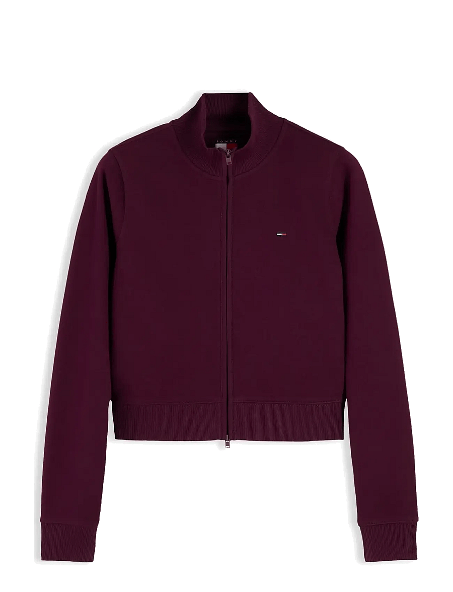 Tommy Jeans - TJW S FLAG FITTED ZIP THRU EXT - everyday style - calypso berry - 1