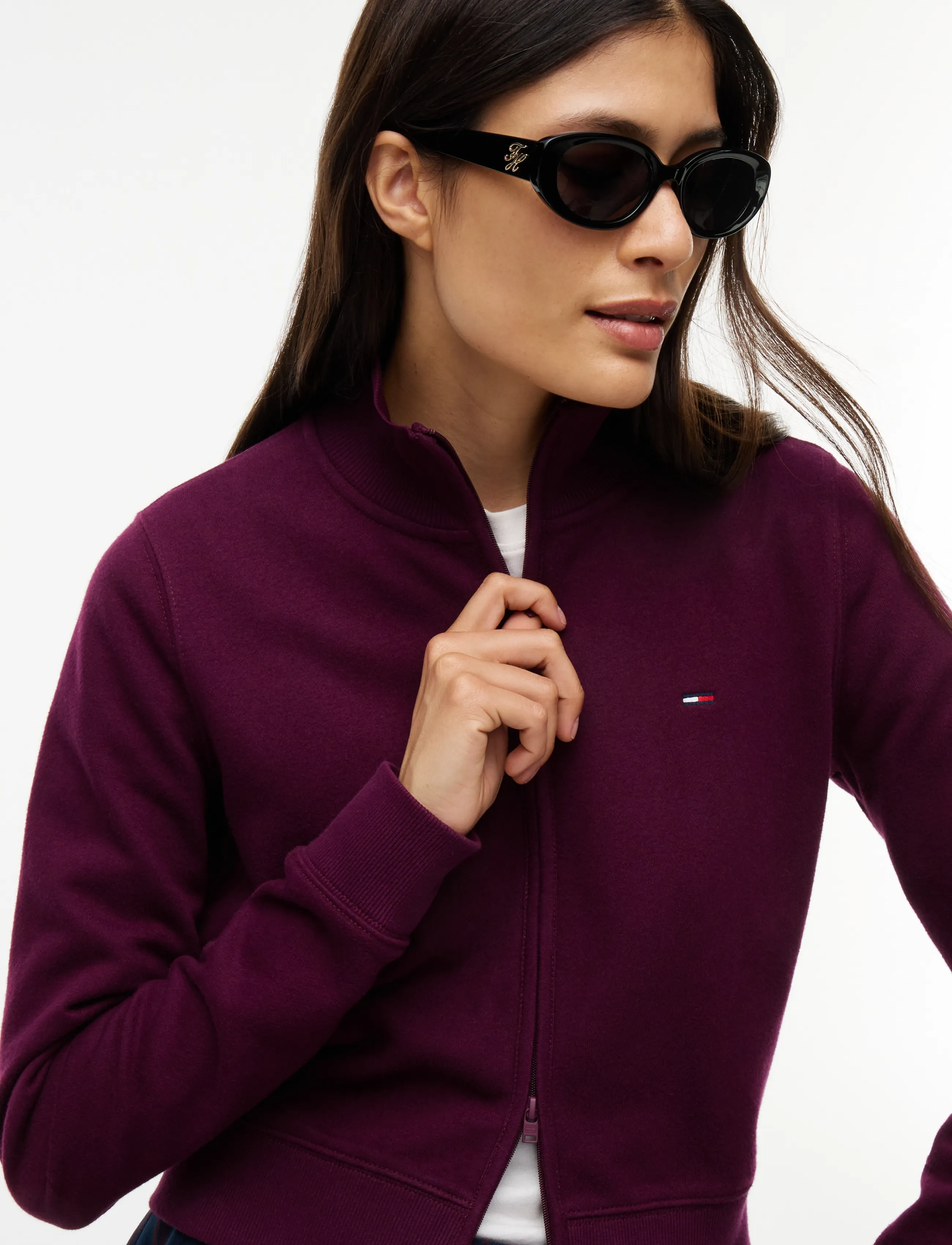 TOMMY JEANS Tjw S Flag Fitted Zip Thru Ext sweatshirts dam – bild 3