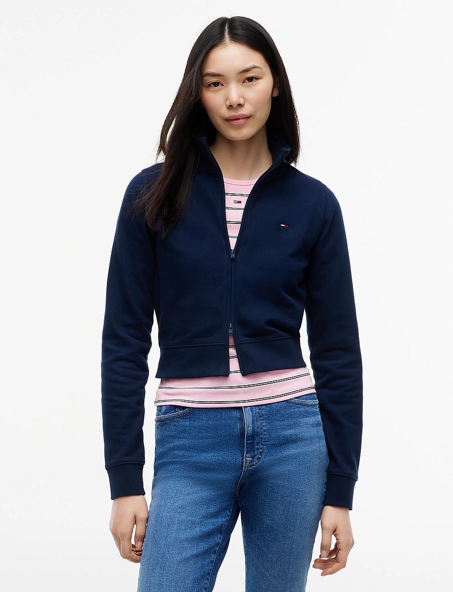 Tommy Jeans - TJW S FLAG FITTED ZIP THRU EXT - dark blue - 0