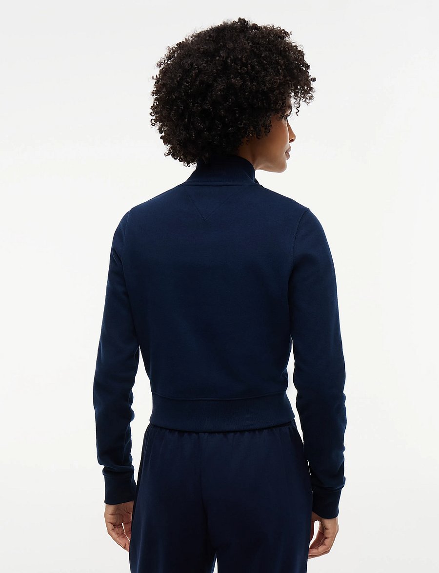 Tommy Jeans - TJW S FLAG FITTED ZIP THRU EXT - vardagsstil - dark blue - 2