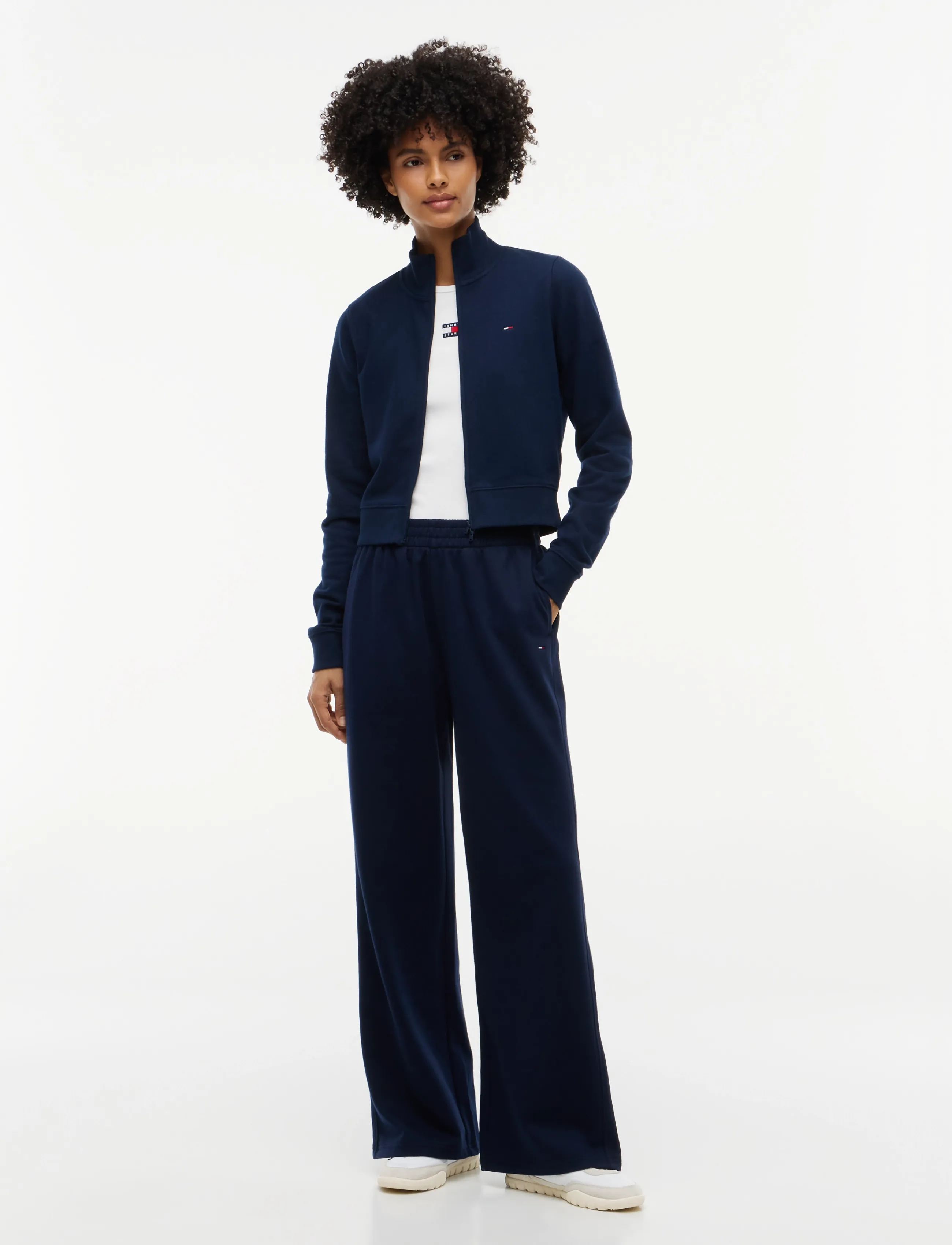 Tommy Jeans - TJW S FLAG FITTED ZIP THRU EXT - vardagsstil - dark blue - 4