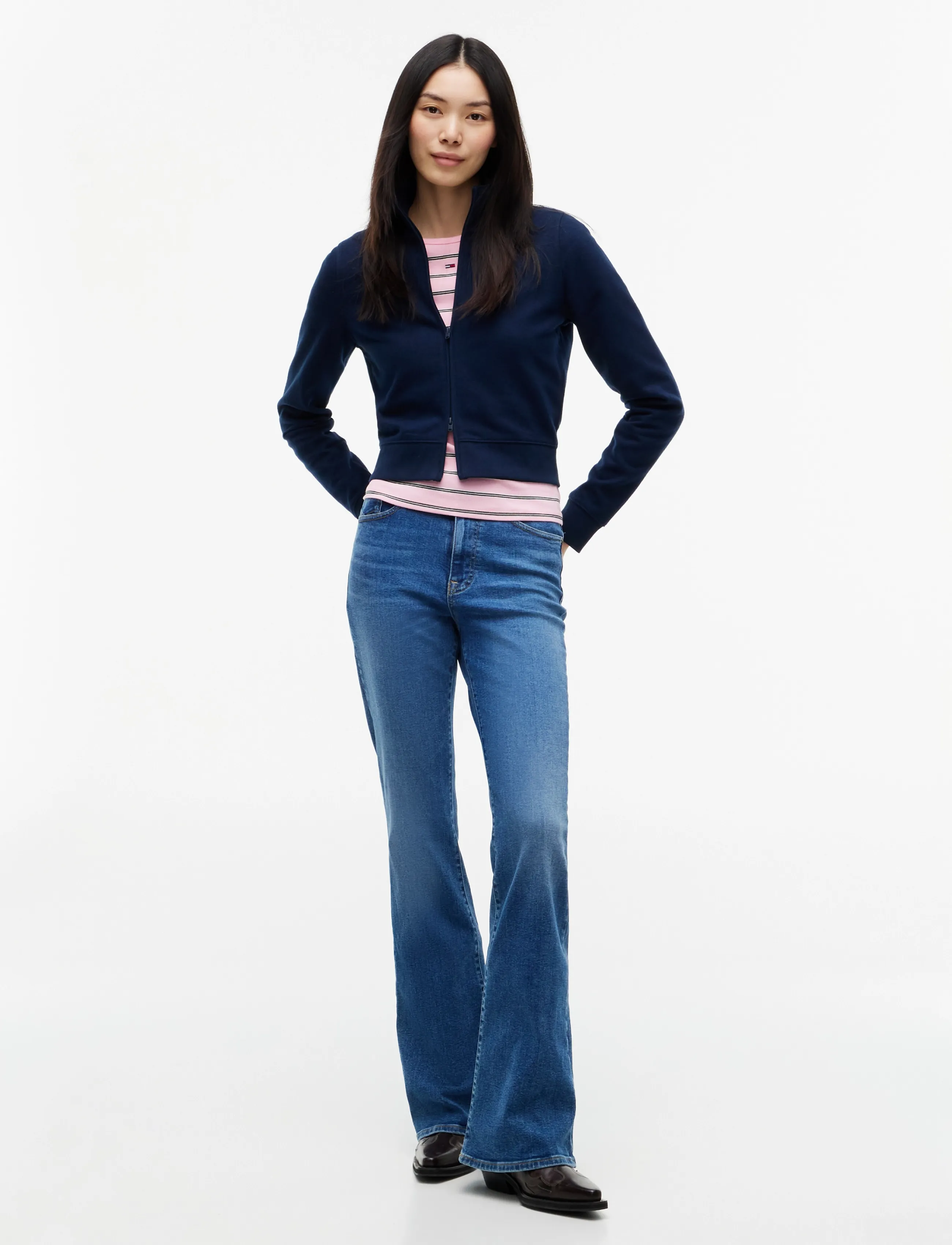 Tommy Jeans - TJW S FLAG FITTED ZIP THRU EXT - dark blue - 4
