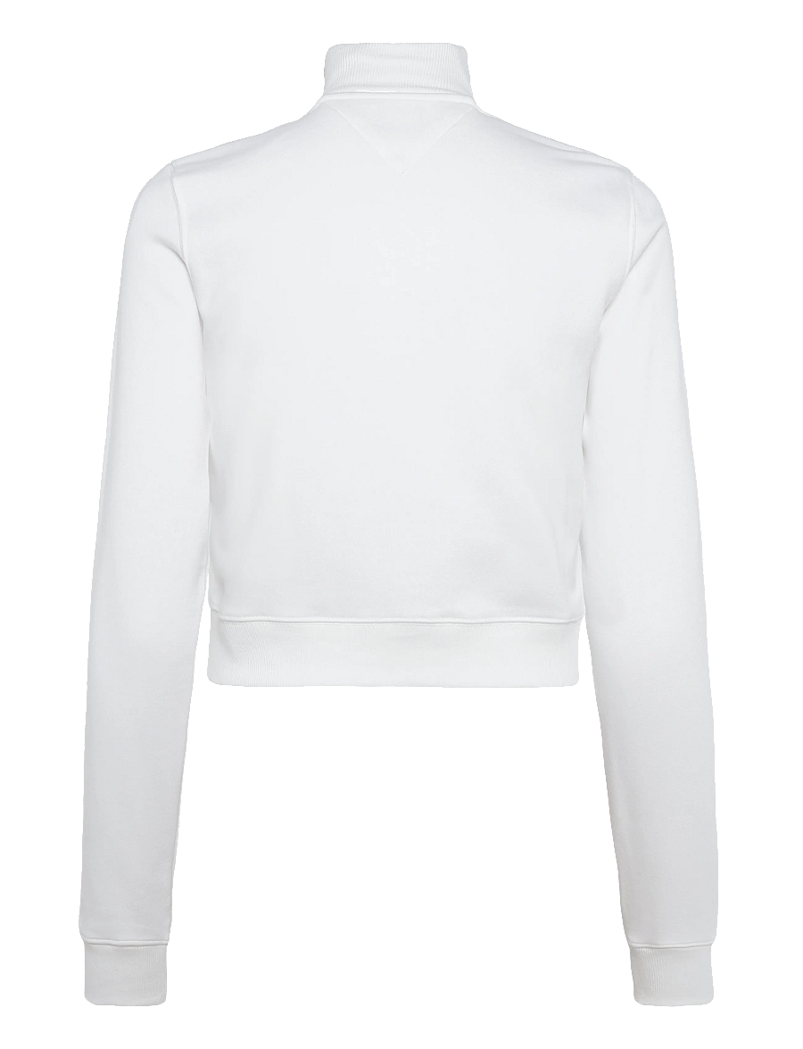 Tommy Jeans - TJW S FLAG FITTED ZIP THRU EXT - sweatshirts - ecru - 1