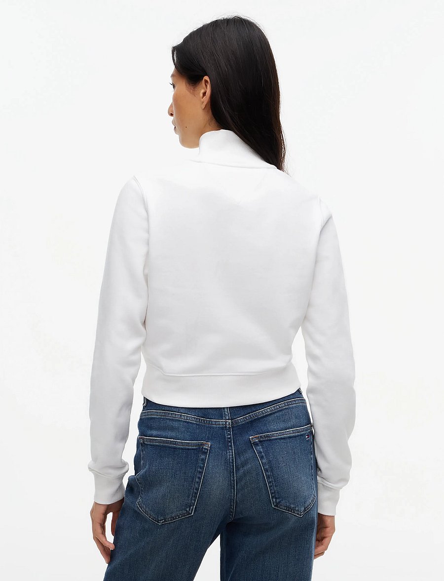 Tommy Jeans - TJW S FLAG FITTED ZIP THRU EXT - vardagsstil - ecru - 3
