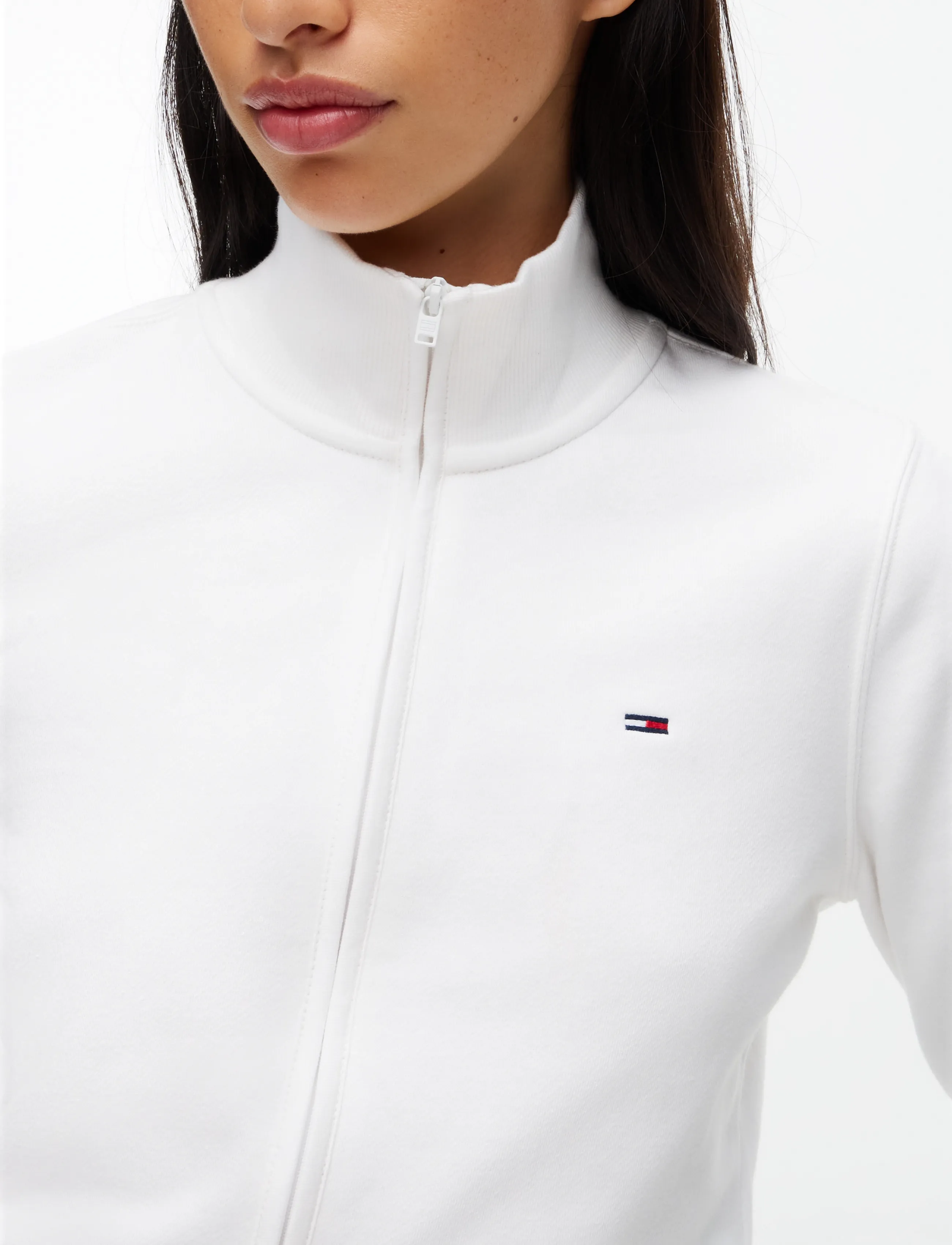 Tommy Jeans - TJW S FLAG FITTED ZIP THRU EXT - vardagsstil - ecru - 4