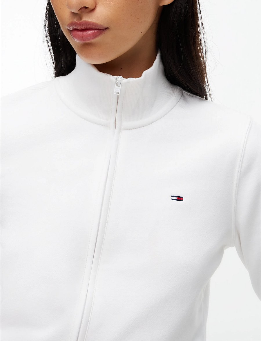Tommy Jeans - TJW S FLAG FITTED ZIP THRU EXT - vardagsstil - ecru - 4