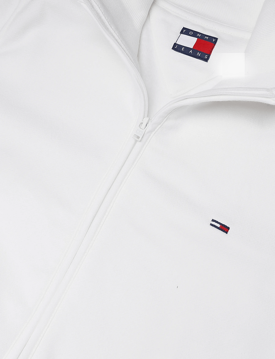 Tommy Jeans - TJW S FLAG FITTED ZIP THRU EXT - sweatshirts - ecru - 2