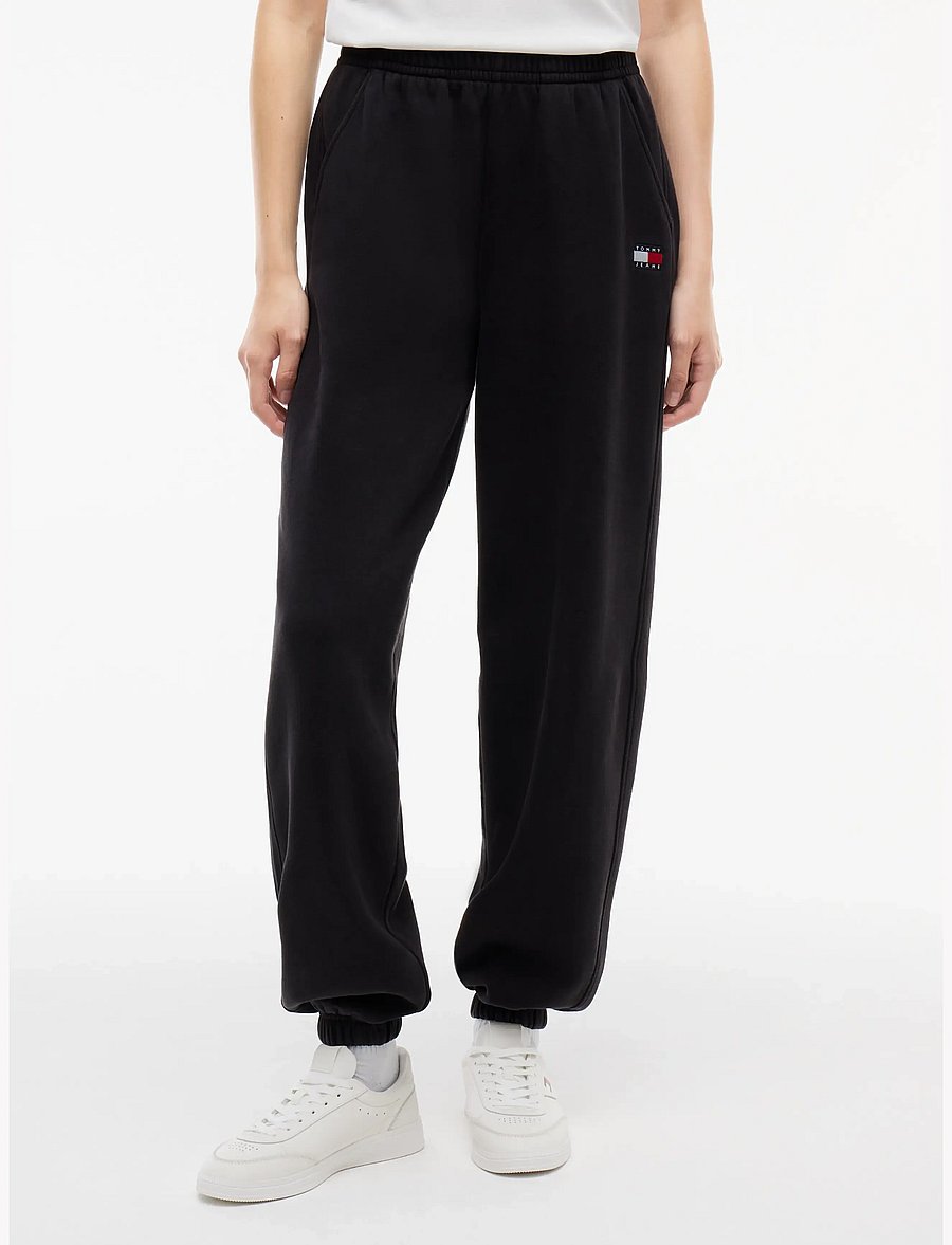 Tommy Jeans - TJW BADGE SWEATPANTS - vardagsstil - black - 0
