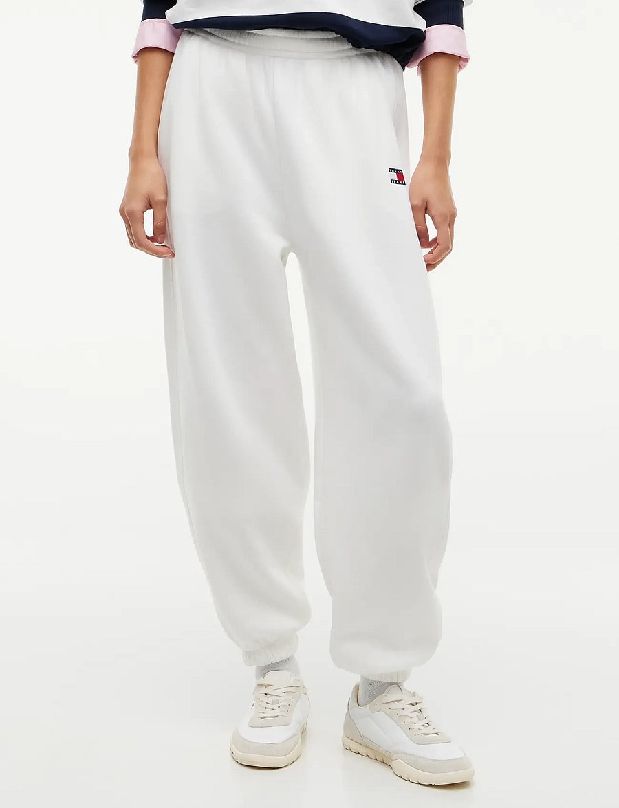 Tommy Jeans - TJW BADGE SWEATPANTS - vardagsstil - ecru - 0