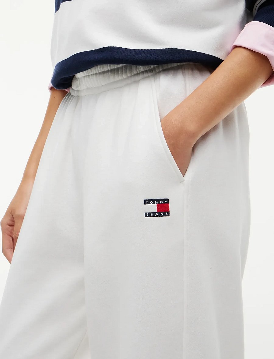 Tommy Jeans - TJW BADGE SWEATPANTS - vardagsstil - ecru - 4